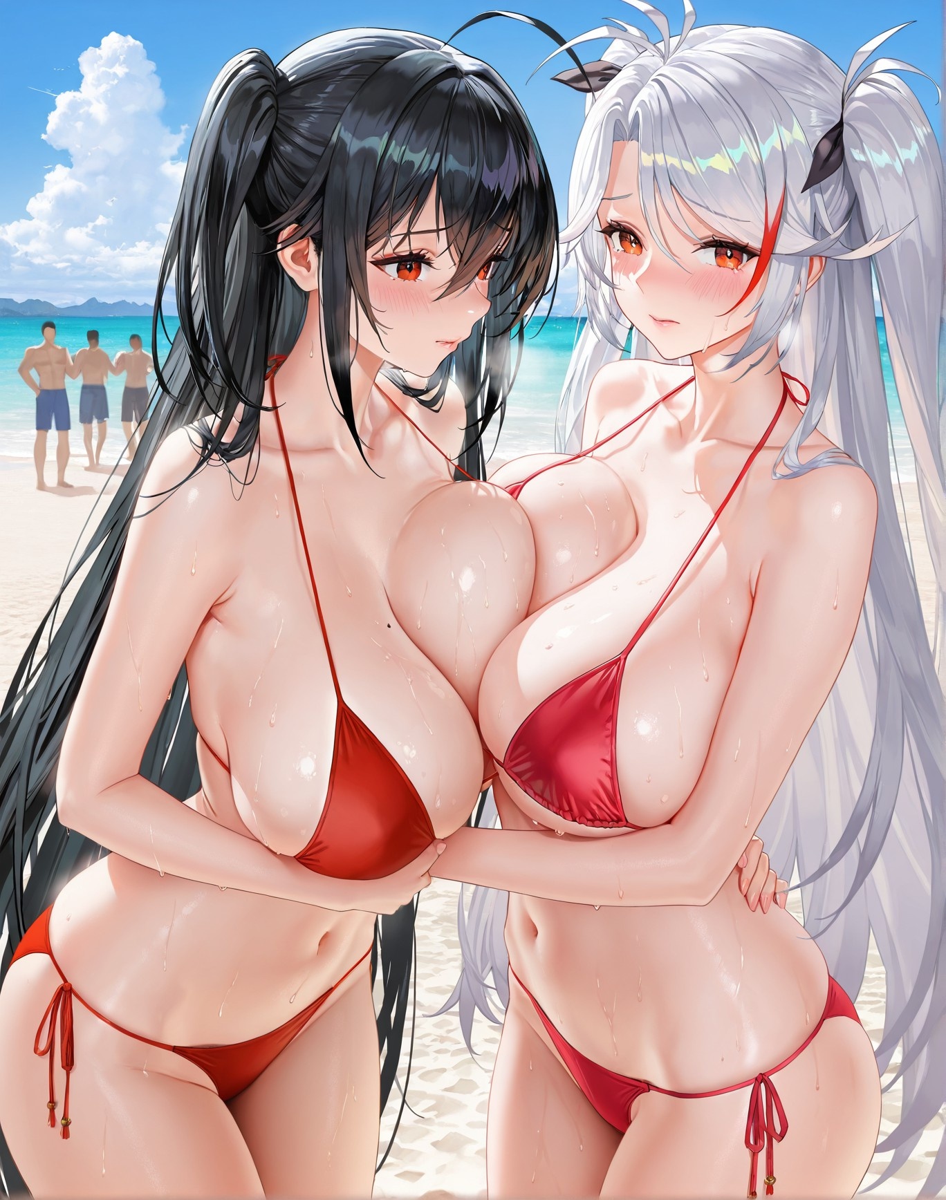 「AI生成アニメ少女 - 碧蓝航线 太凤吾妻光辉等コレクション：ビーチ水着爆乳露穴 191P」
