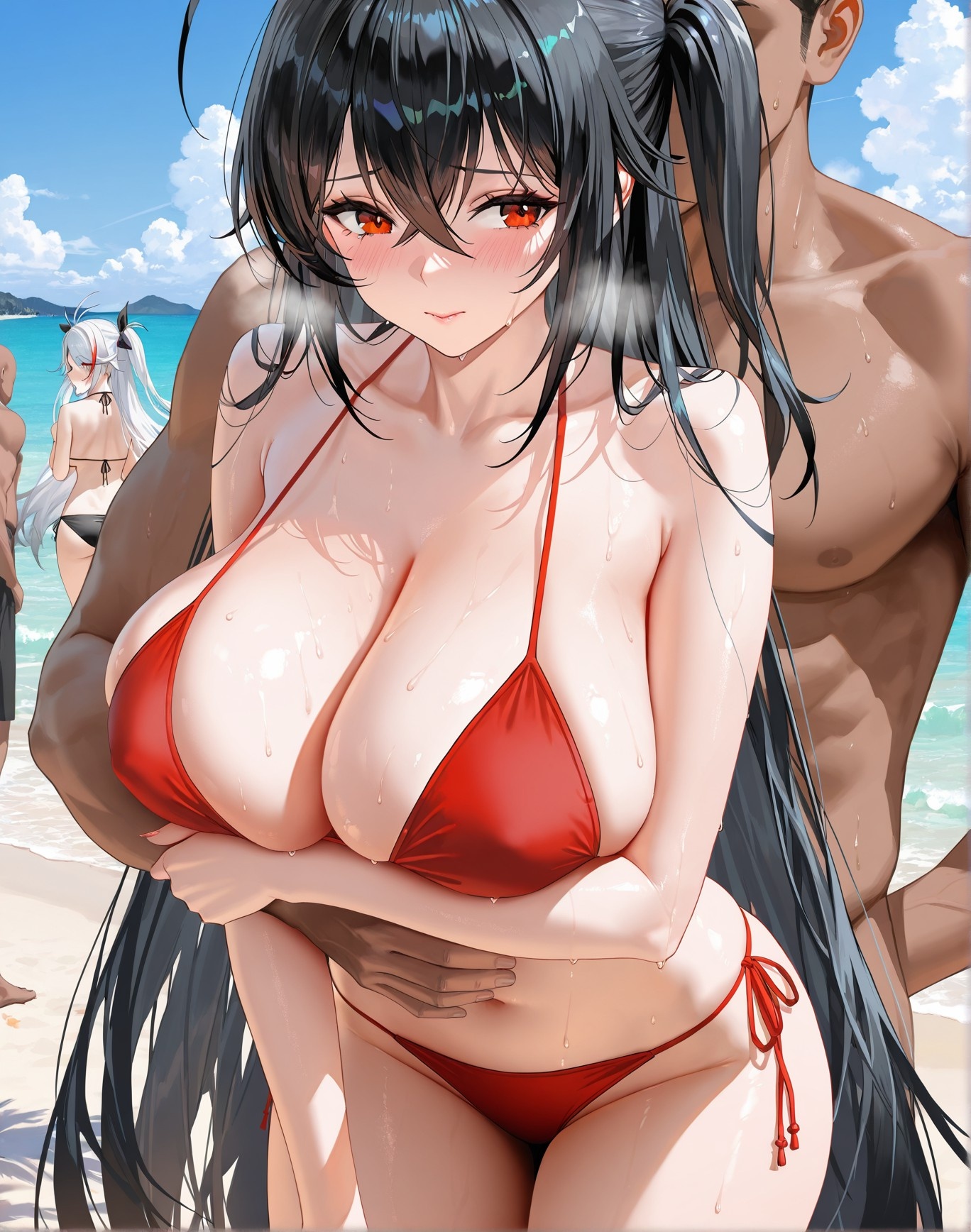 「AI生成アニメ少女 - 碧蓝航线 太凤吾妻光辉等コレクション：ビーチ水着爆乳露穴 191P」