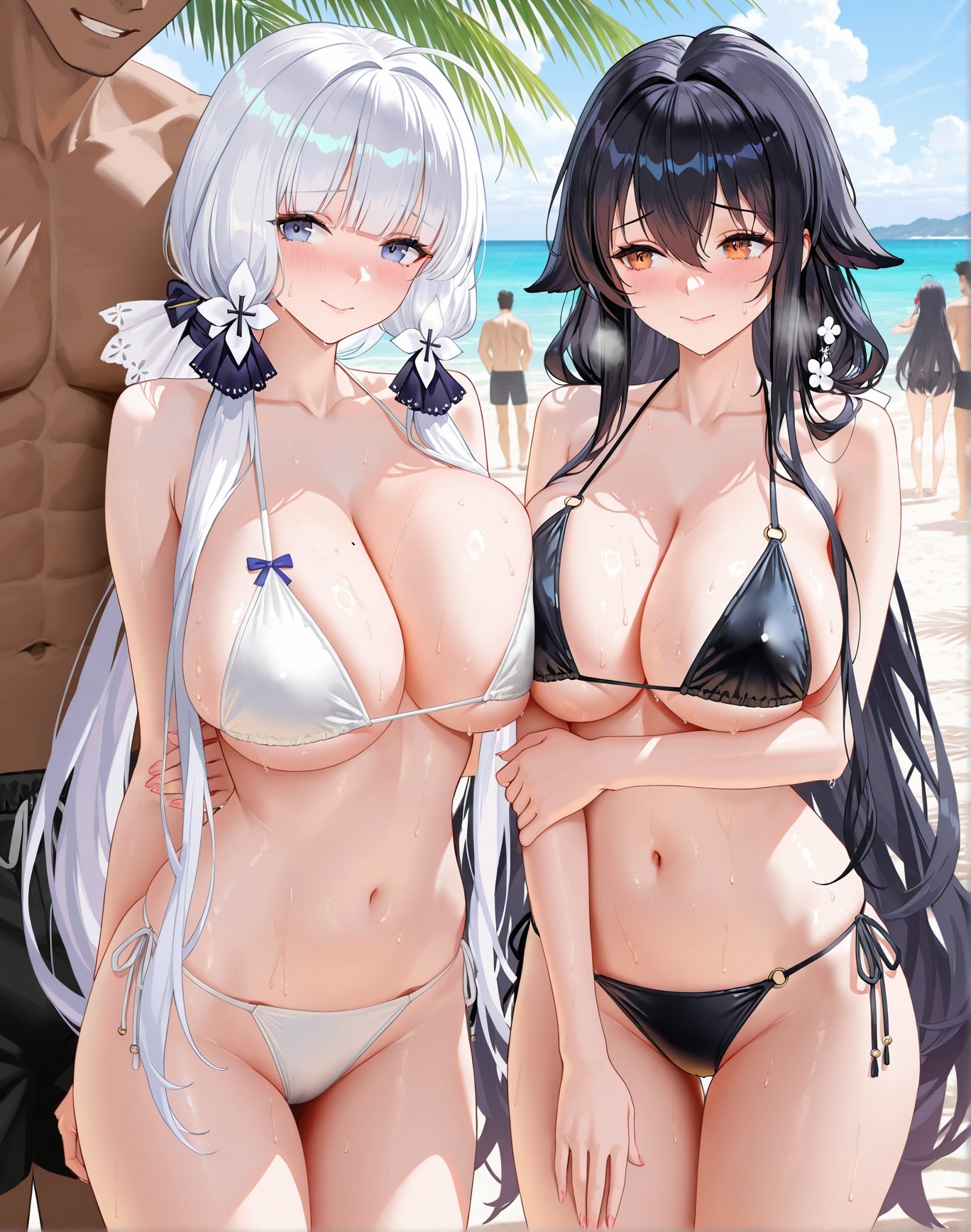 「AI生成アニメ少女 - 碧蓝航线 太凤吾妻光辉等コレクション：ビーチ水着爆乳露穴 191P」