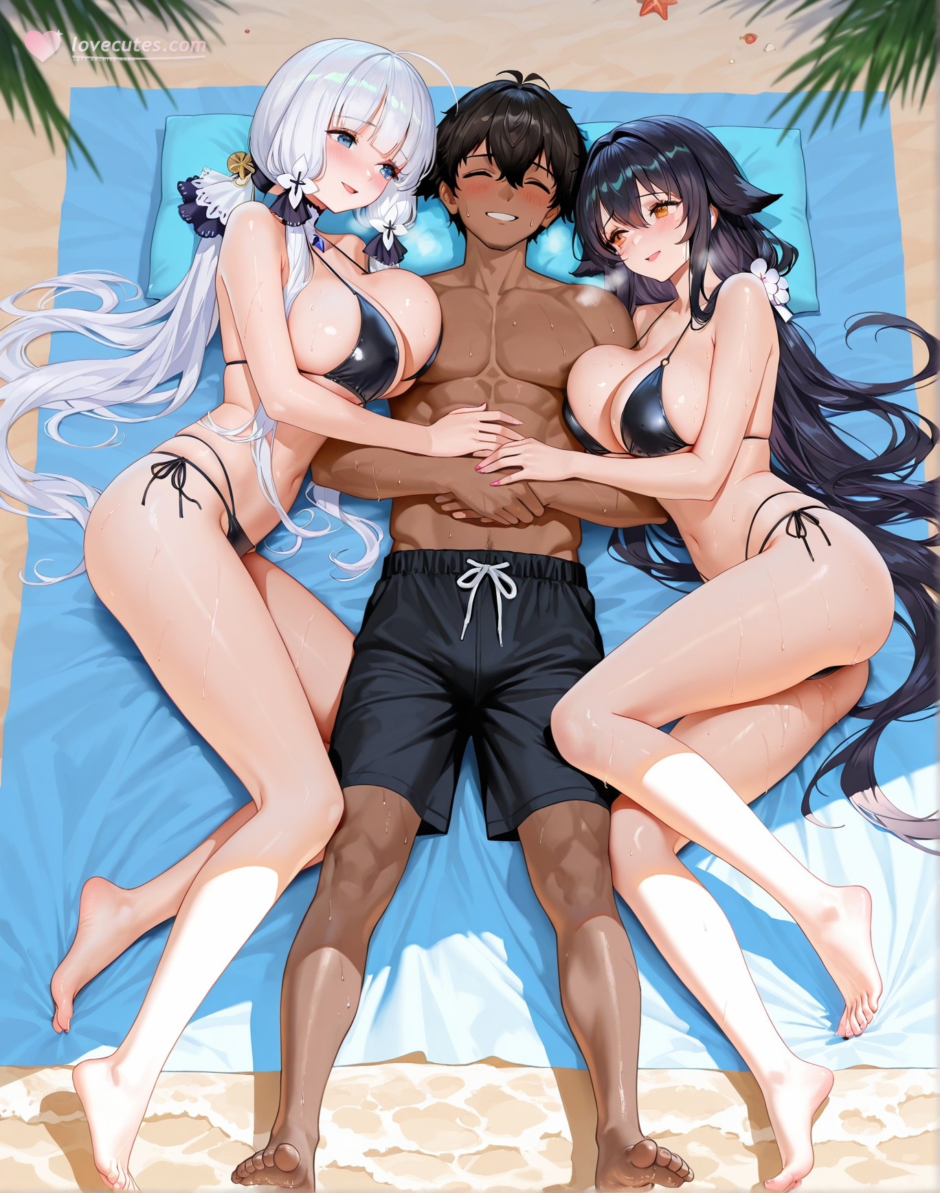 「AI生成アニメ少女 - 碧蓝航线 太凤吾妻光辉等コレクション：ビーチ水着爆乳露穴 191P」