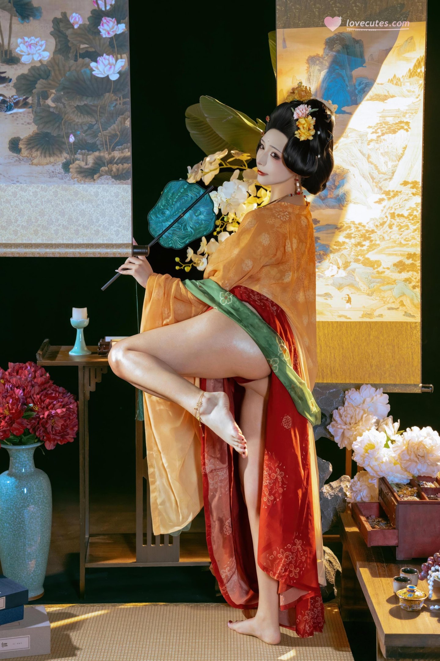 [私房] yuuhui玉汇 - 唐宫夜宴：唐风宫廷裸身露臀 古风大尺度 136P