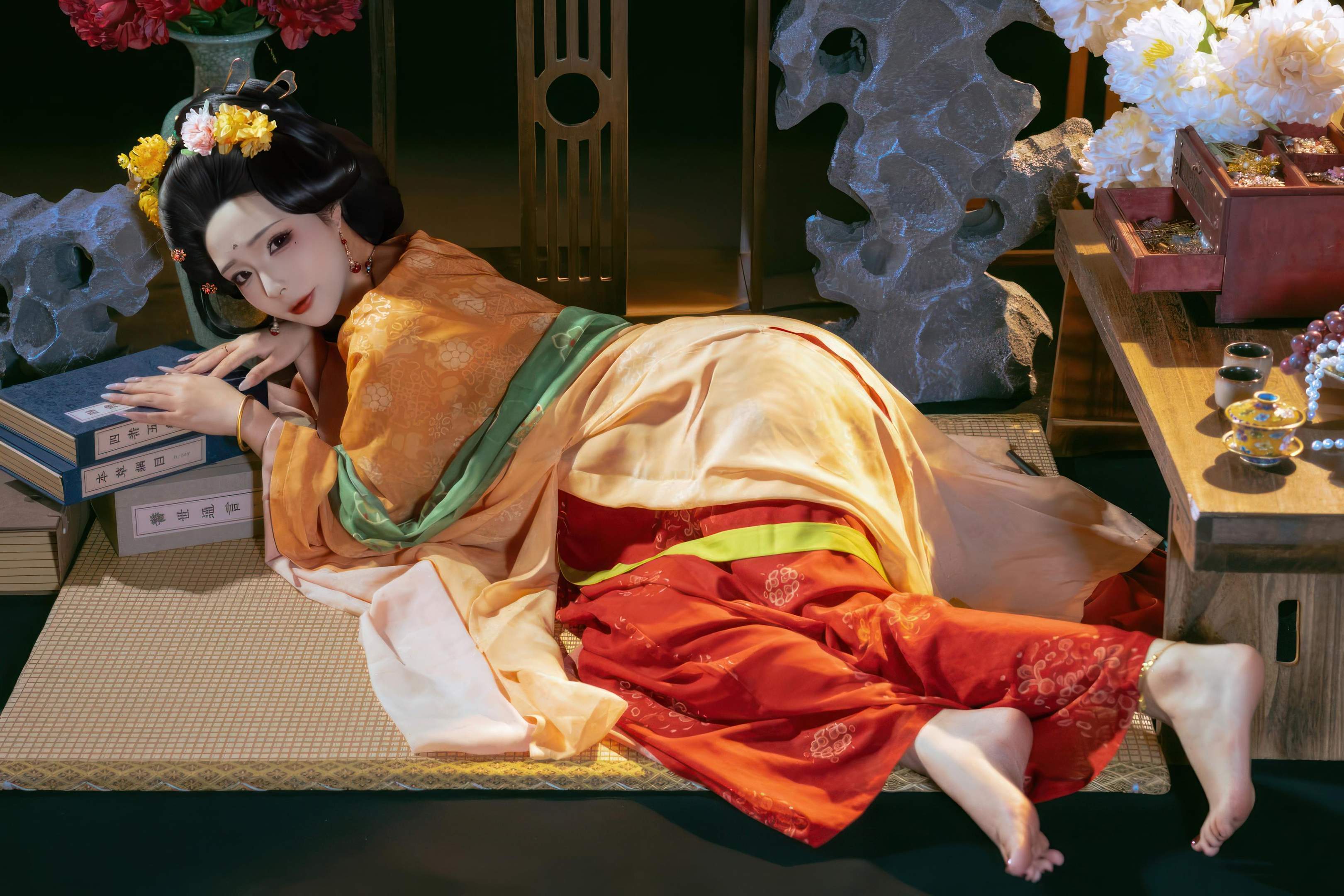 [私房] yuuhui玉汇 - 唐宫夜宴：唐风宫廷裸身露臀 古风大尺度 136P