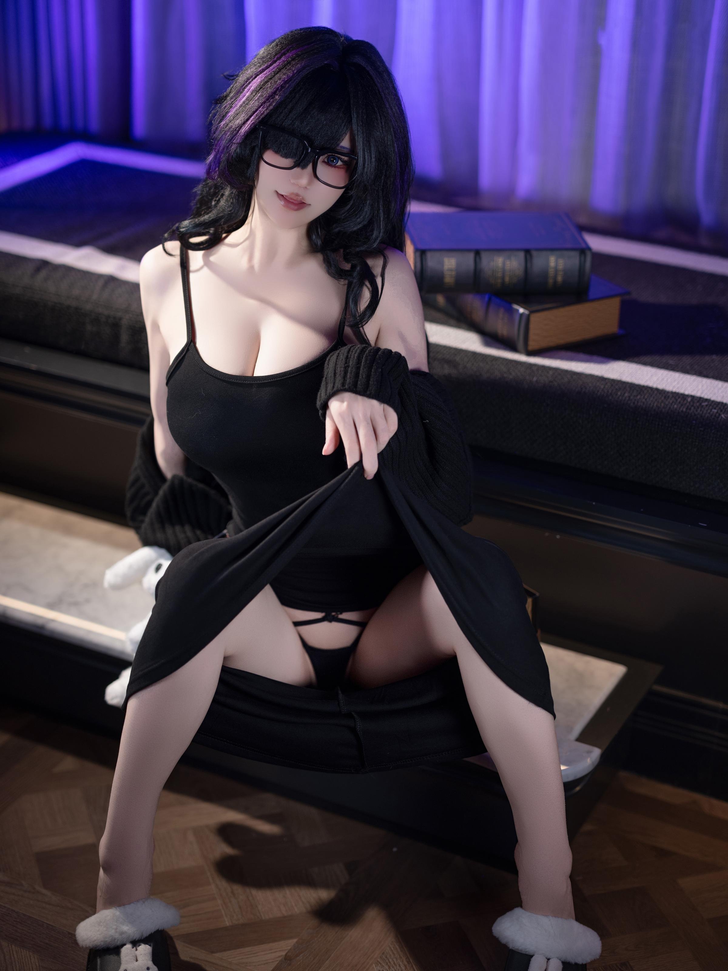 '[cosplay] 小仓千代w - Nikke Thần Nữ Chiến Thắng Rebell: Tóc Đen Kính Mát, Phô Diện Nhân Vật 38P'
