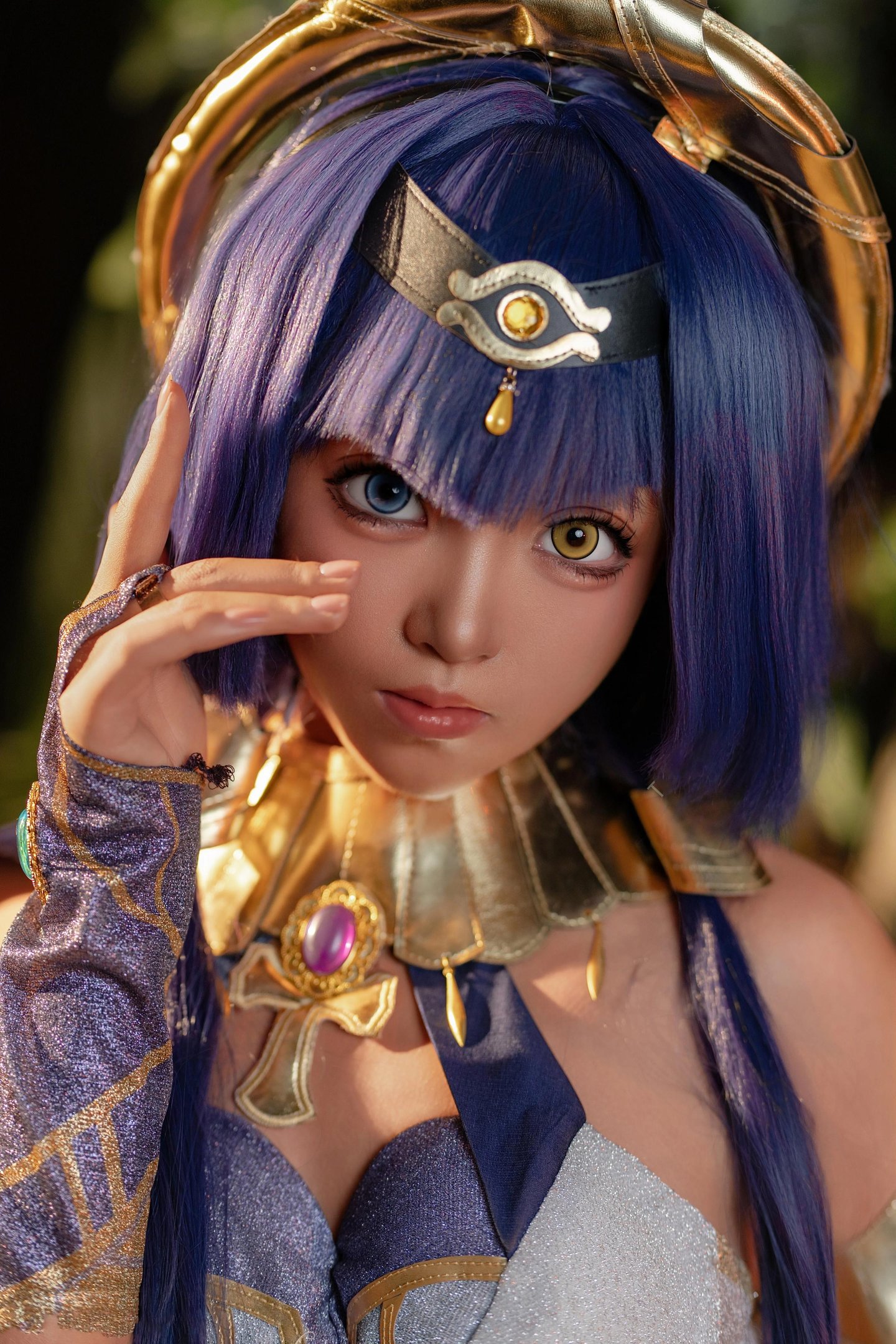 [Cosplay] Bangni - Genshin Impact Candace: Desert Gold High Heels with Revealing Back, 70P