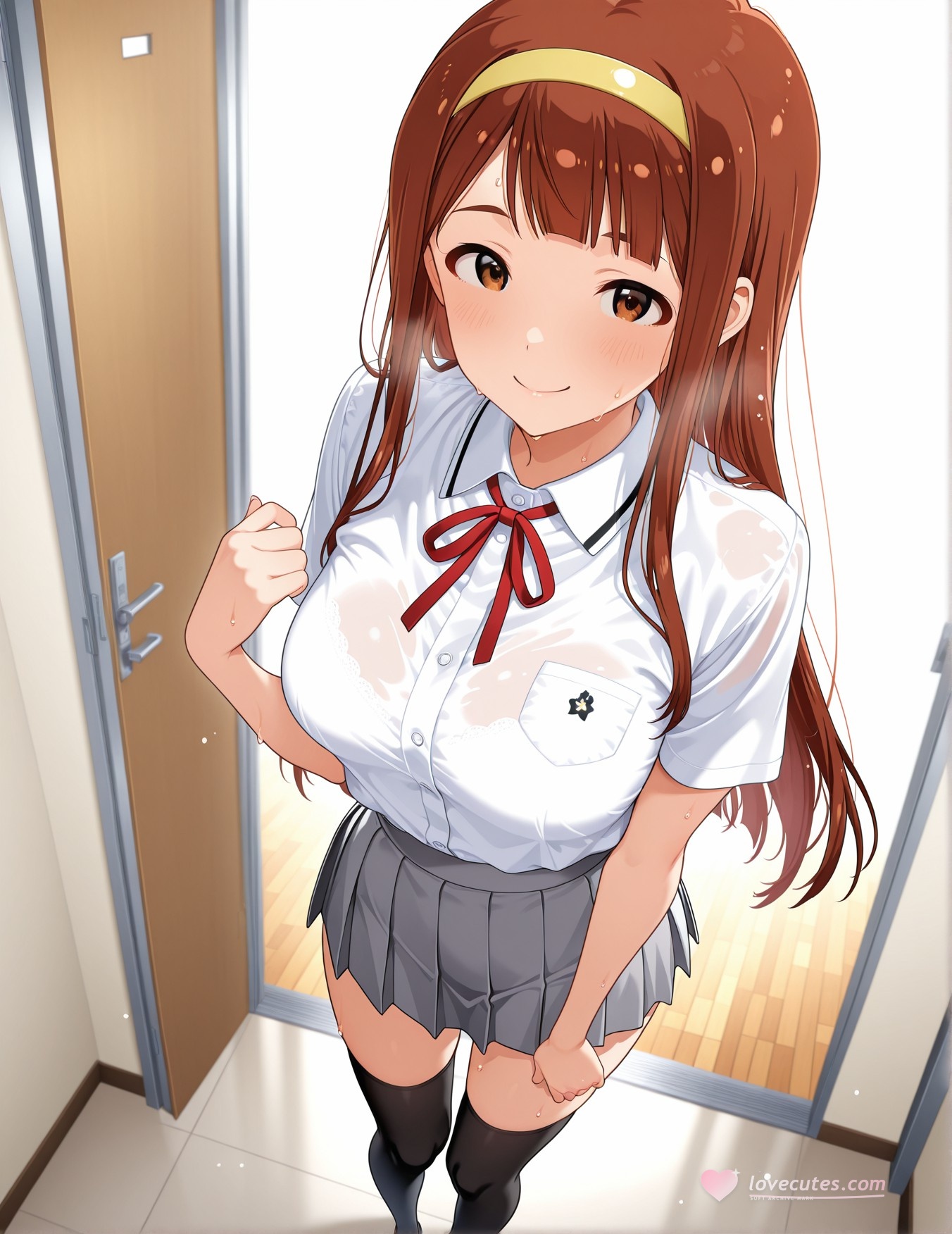 AI 生成的動漫女孩 - 偶像大師 田中琴葉：學生裝緊身衣露穴 193P