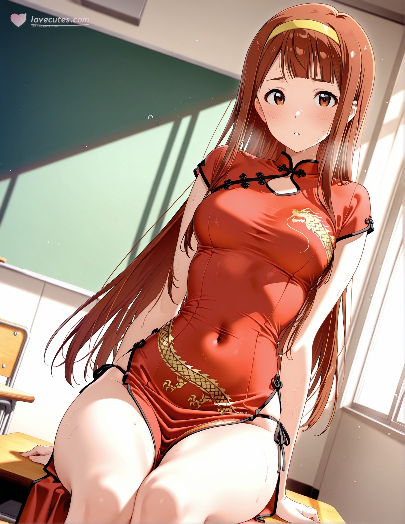 AI 生成的動漫女孩 - 偶像大師 田中琴葉：學生裝緊身衣露穴 193P