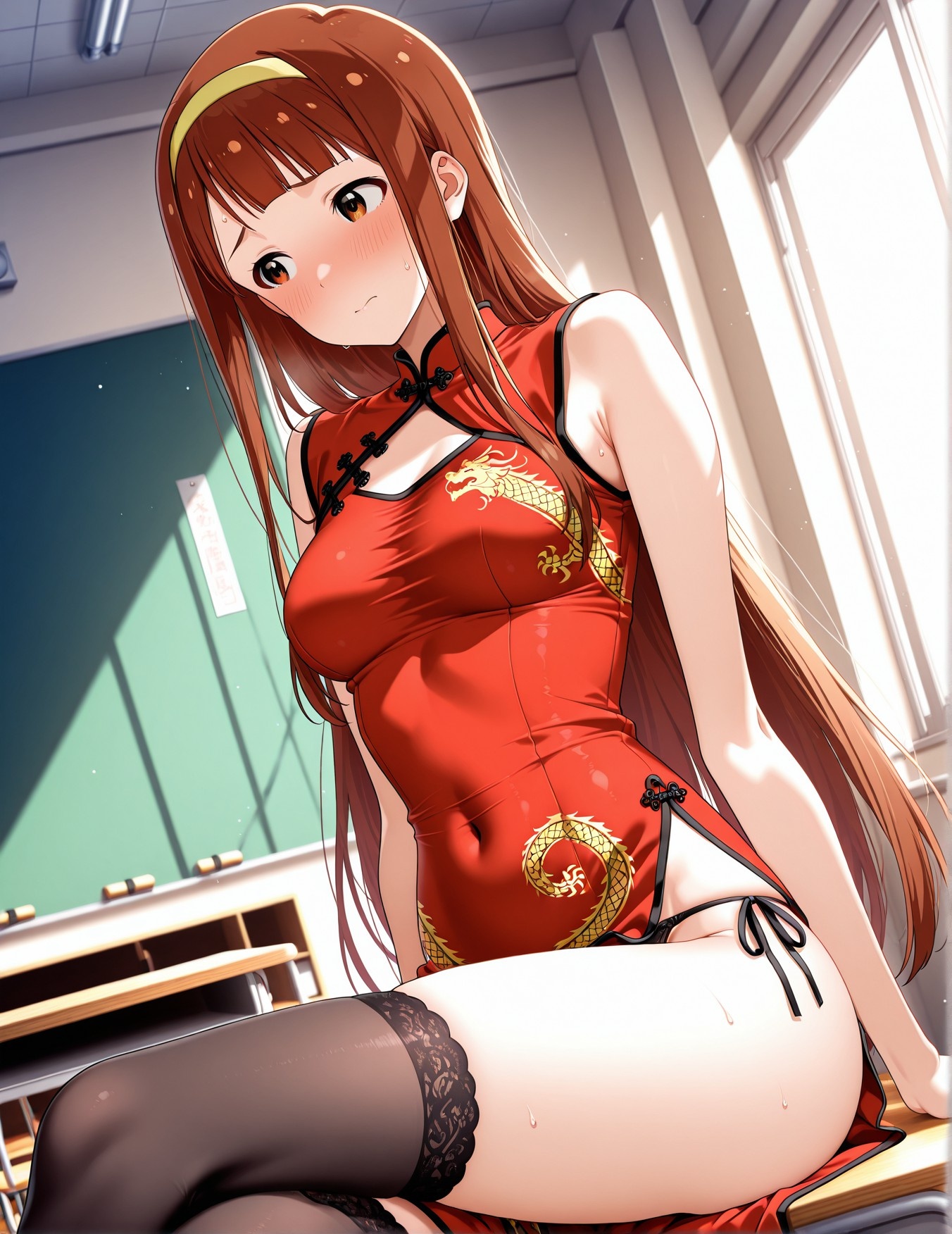 AI 生成的動漫女孩 - 偶像大師 田中琴葉：學生裝緊身衣露穴 193P