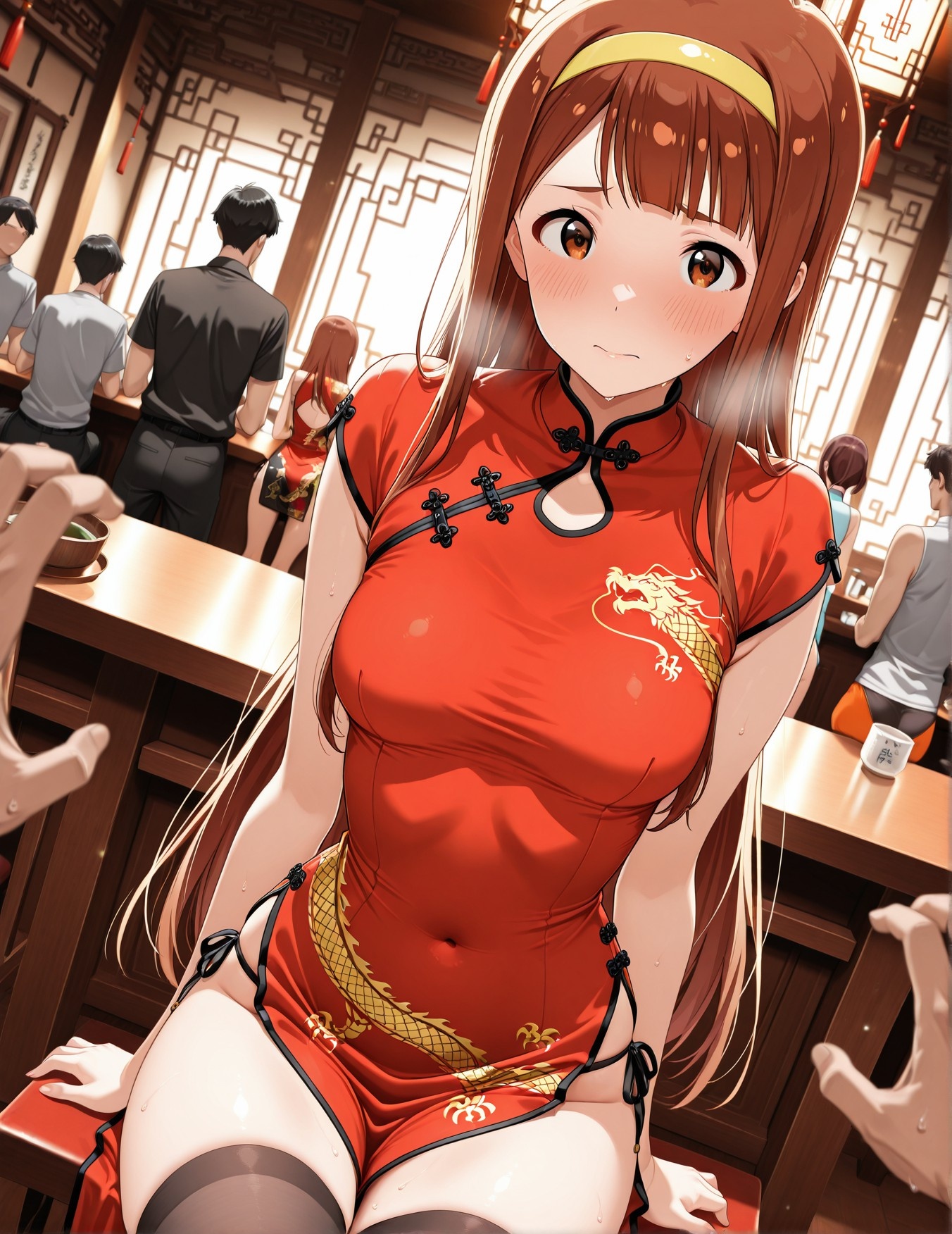 AI Generated Anime Girl - 偶像大师 田中琴叶：学生装紧身衣露穴 193P