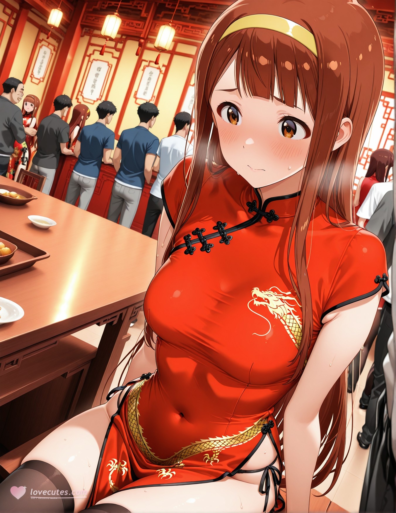 AI Generated Anime Girl - 偶像大师 田中琴叶：学生装紧身衣露穴 193P