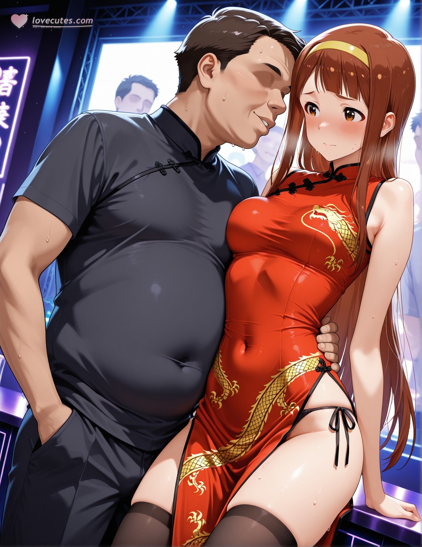 AI Generated Anime Girl - 偶像大师 田中琴叶：学生装紧身衣露穴 193P