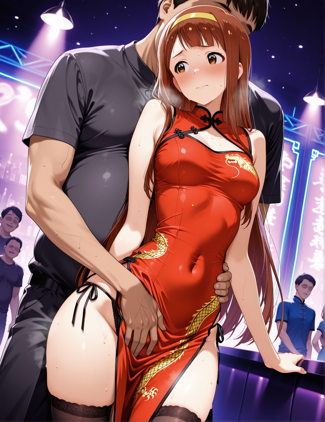 AI Generated Anime Girl - 偶像大师 田中琴叶：学生装紧身衣露穴 193P