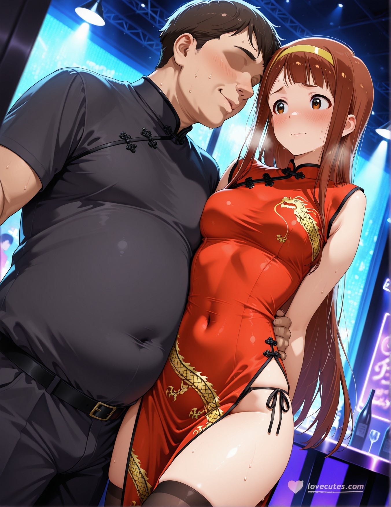 AI Generated Anime Girl - 偶像大师 田中琴叶：学生装紧身衣露穴 193P
