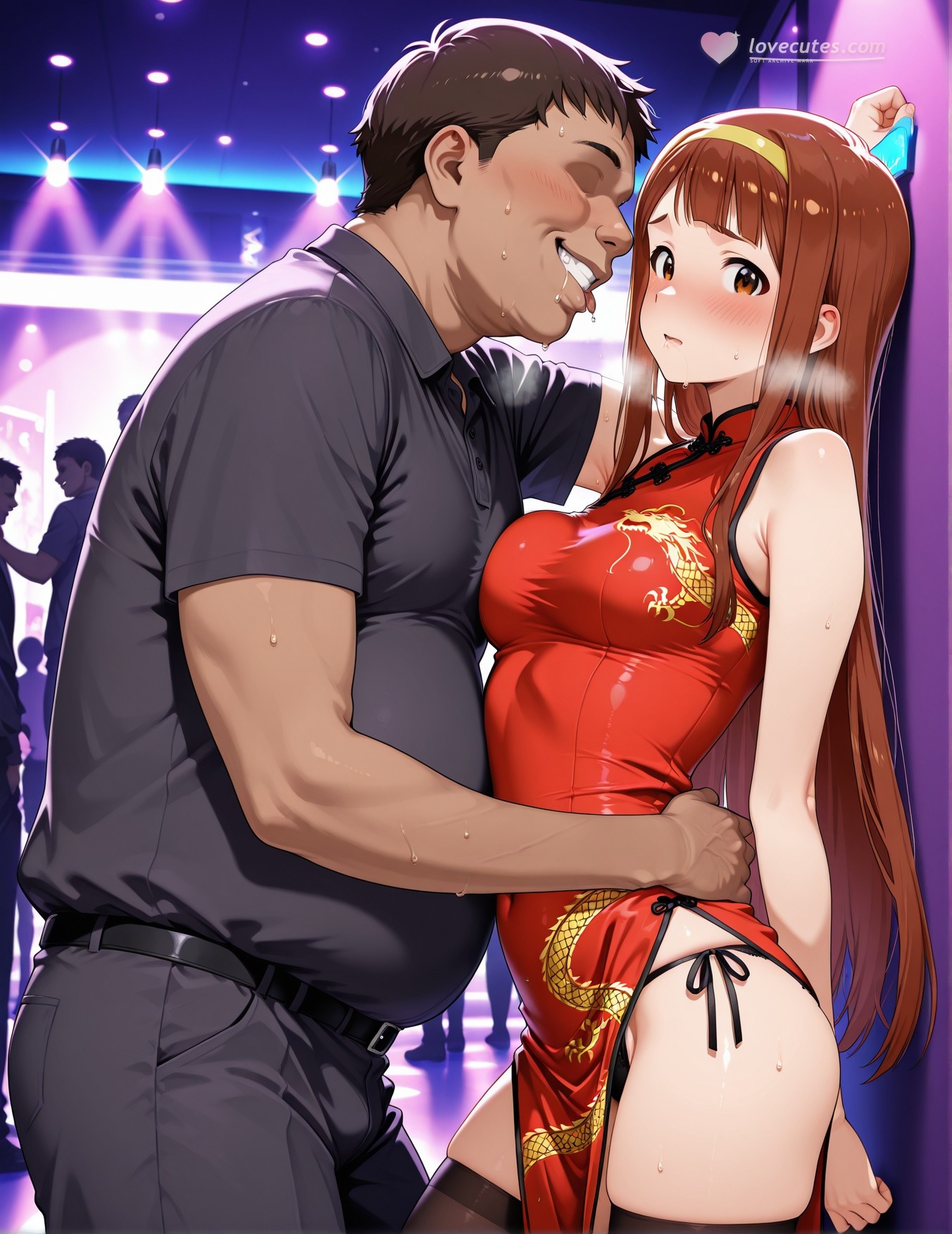 AI Generated Anime Girl - 偶像大师 田中琴叶：学生装紧身衣露穴 193P