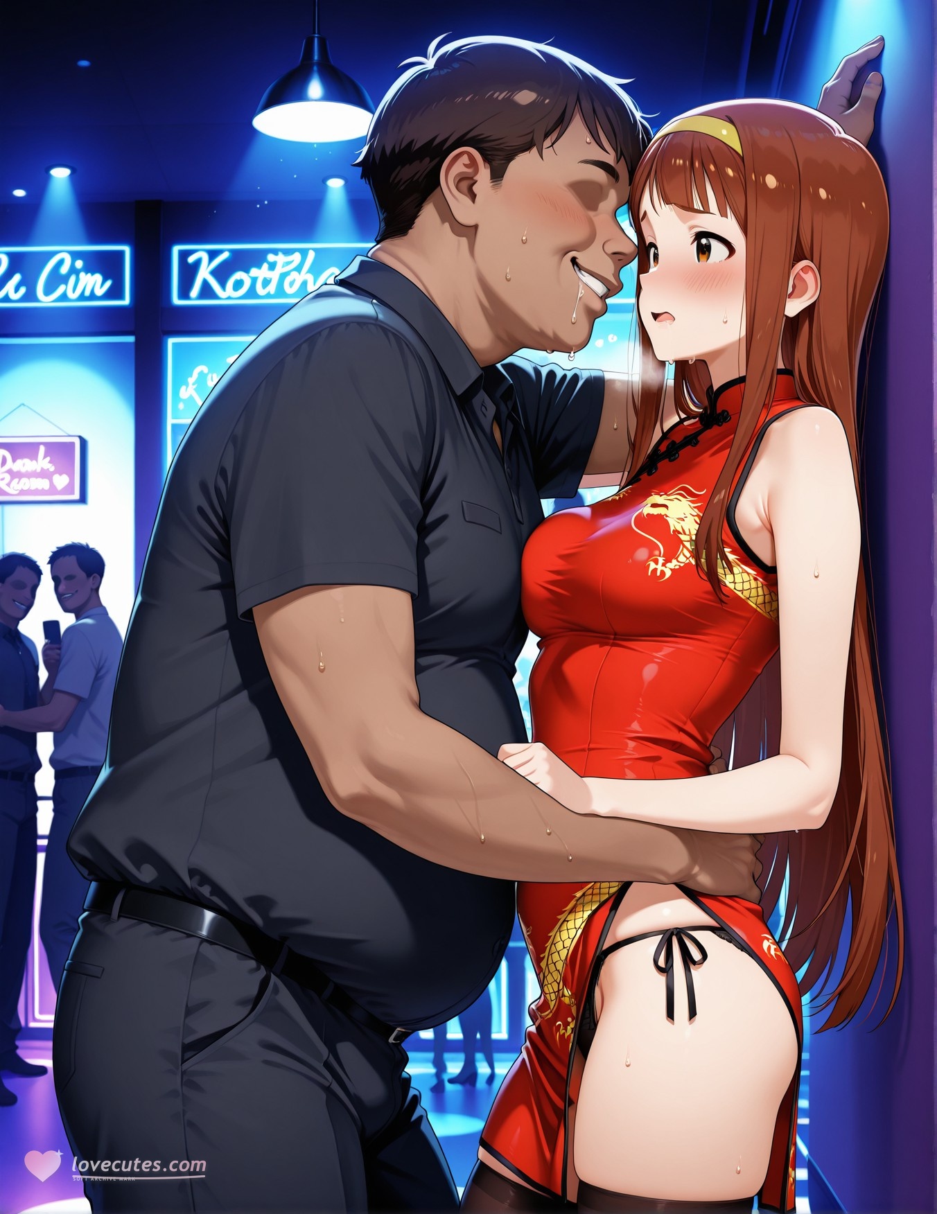 AI Generated Anime Girl - 偶像大师 田中琴叶：学生装紧身衣露穴 193P