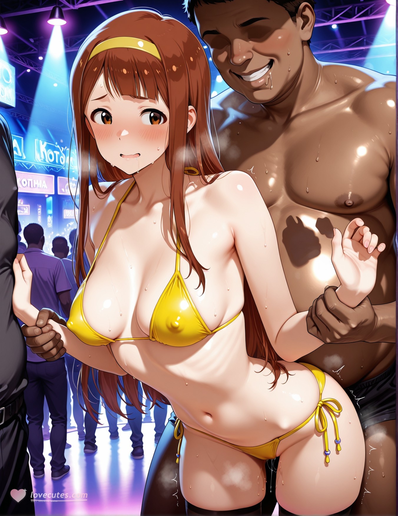 AI Generated Anime Girl - 偶像大师 田中琴叶：学生装紧身衣露穴 193P