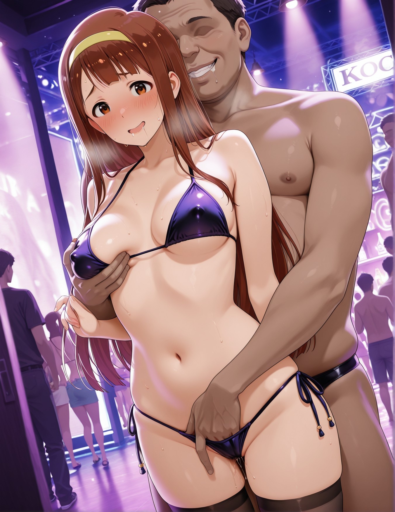 AI Generated Anime Girl - 偶像大师 田中琴叶：学生装紧身衣露穴 193P