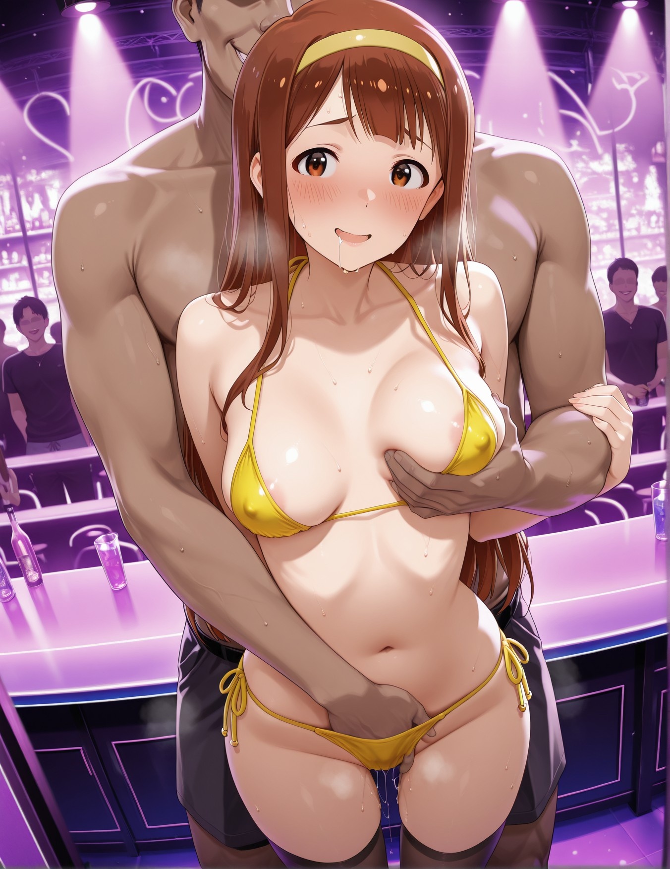 AI Generated Anime Girl - 偶像大师 田中琴叶：学生装紧身衣露穴 193P