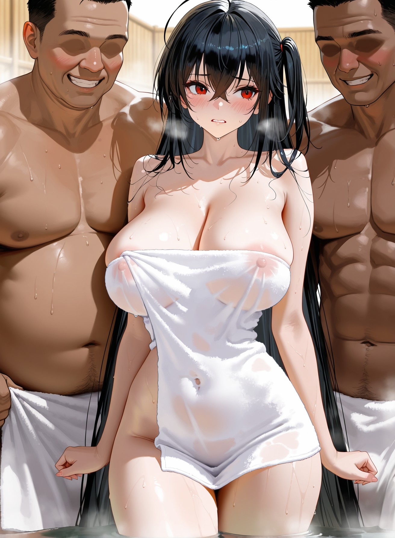 AI生成動漫女孩 - 碧藍航線多角色合集：泳裝濕身爆乳露穴 112P