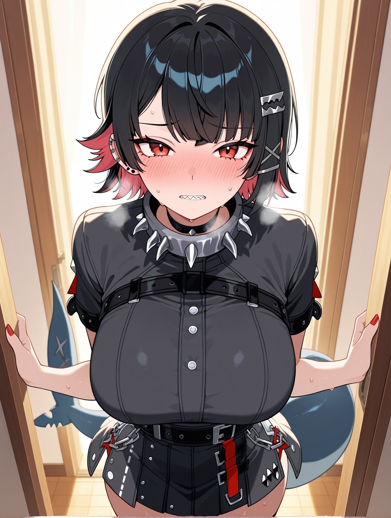 AI Generated Anime Girl - 绝区零 艾莲·乔：女仆装巨乳露点 玩具交合 103P