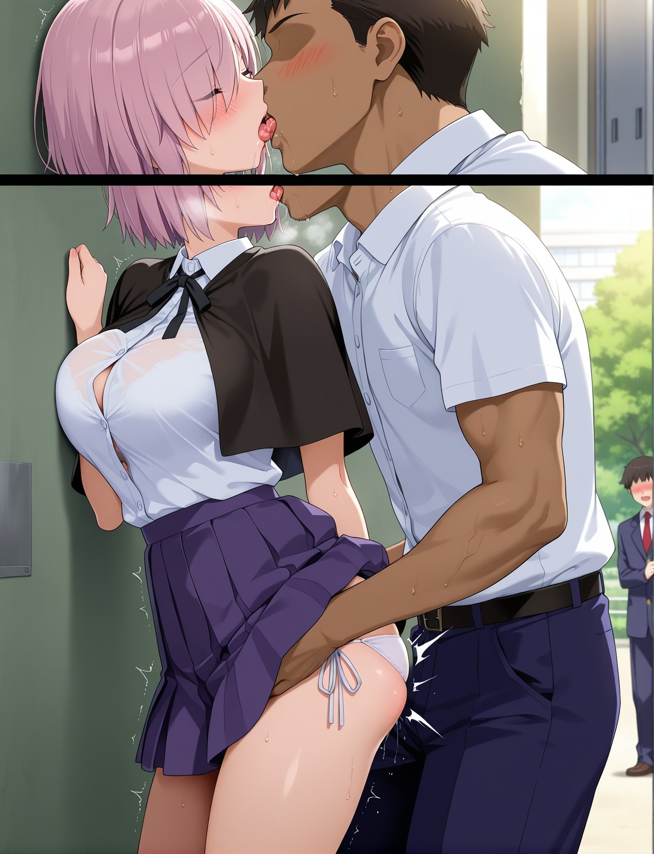 AI Generated Anime Girl - Fate·Grand Order 玛修·基列莱特：学生装紧身衣露穴 107P