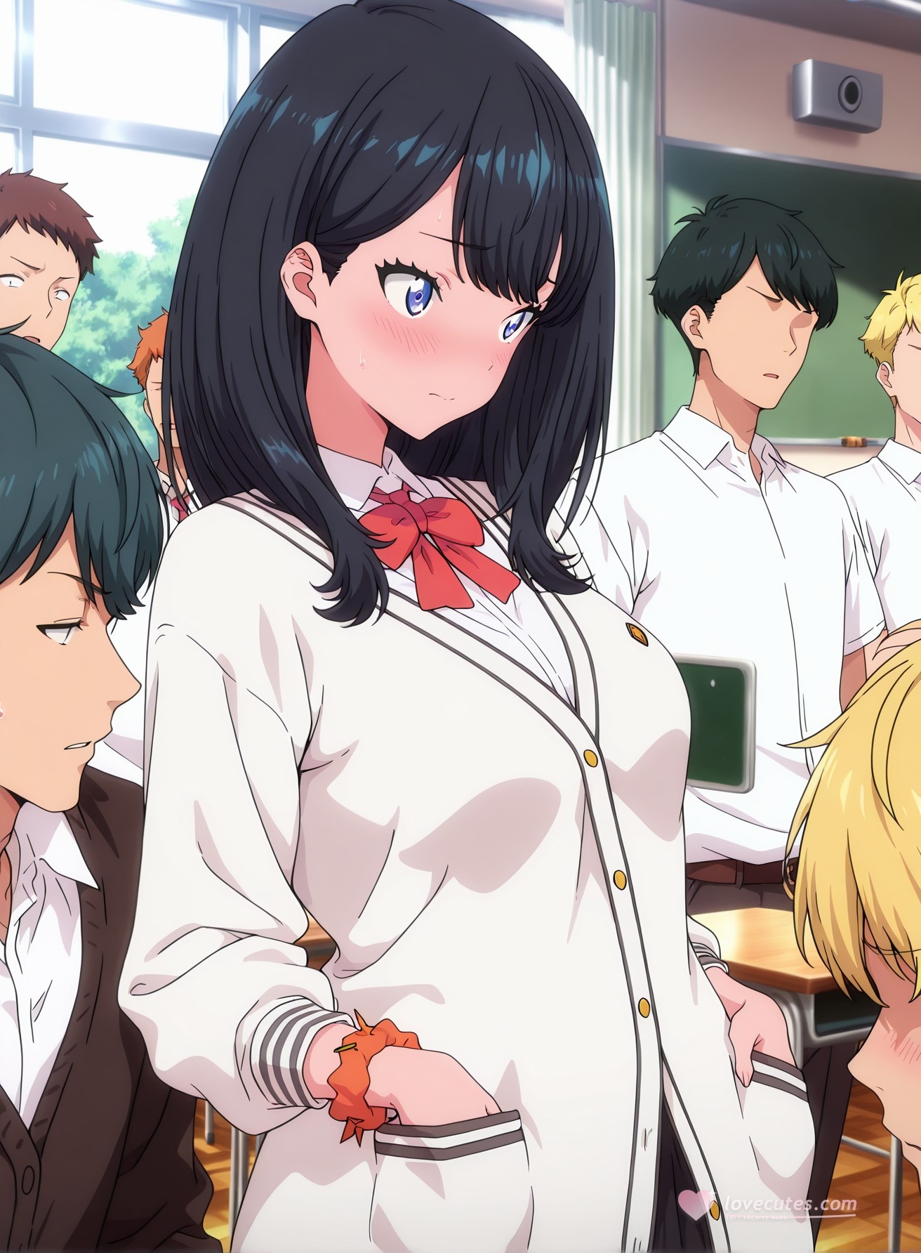 AI生成動漫女孩 - SSSS.GRIDMAN 寶多六花：學生裝緊身衣露穴 177P