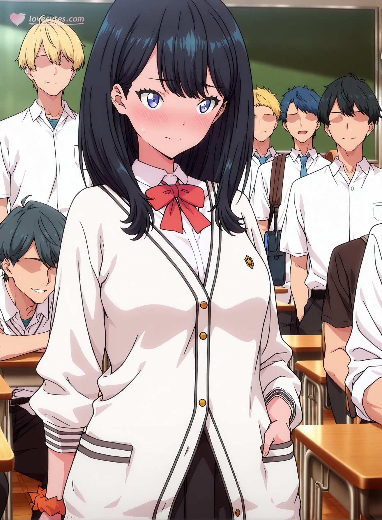 AI生成動漫女孩 - SSSS.GRIDMAN 寶多六花：學生裝緊身衣露穴 177P