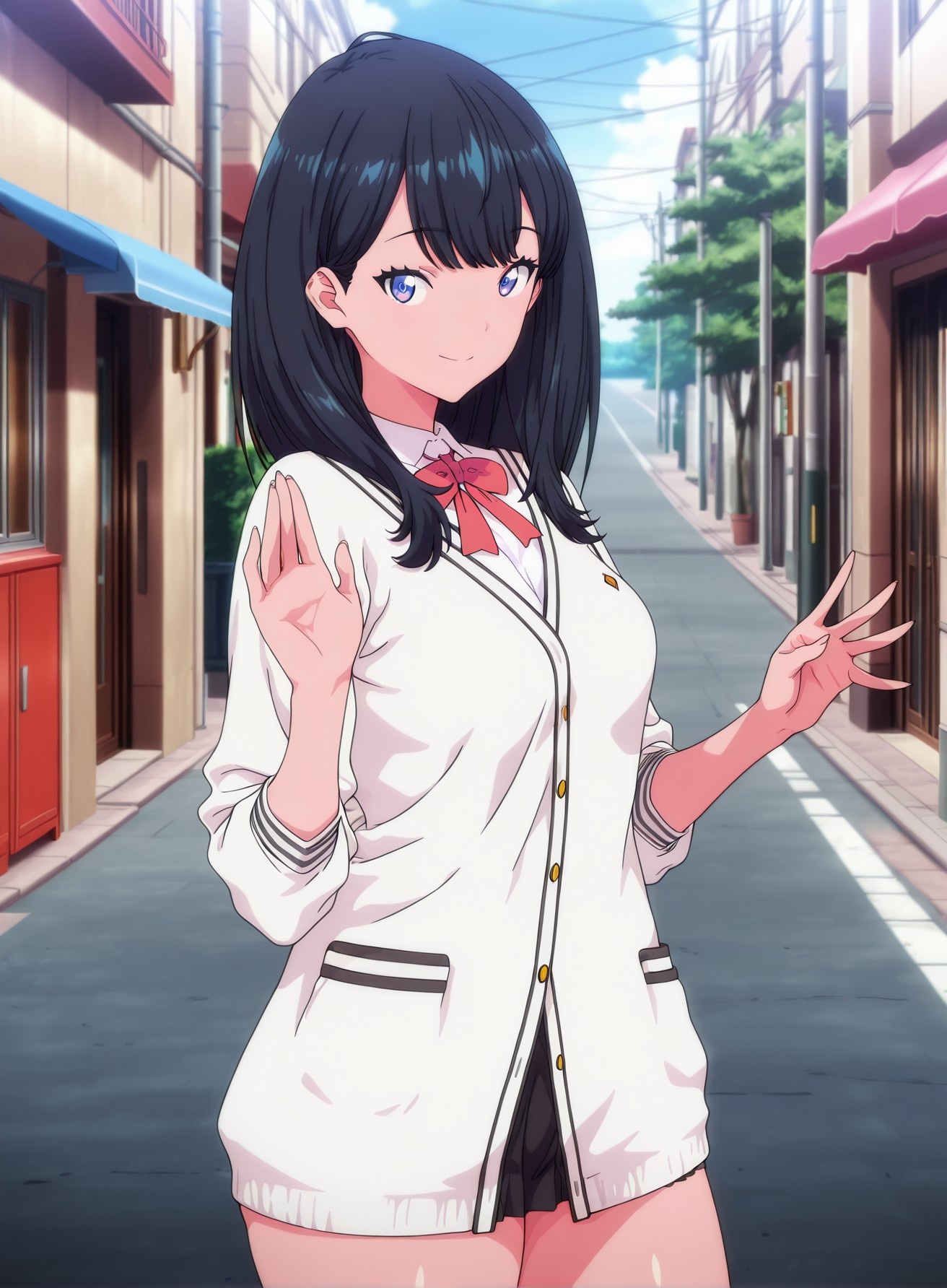 AI生成動漫女孩 - SSSS.GRIDMAN 寶多六花：學生裝緊身衣露穴 177P