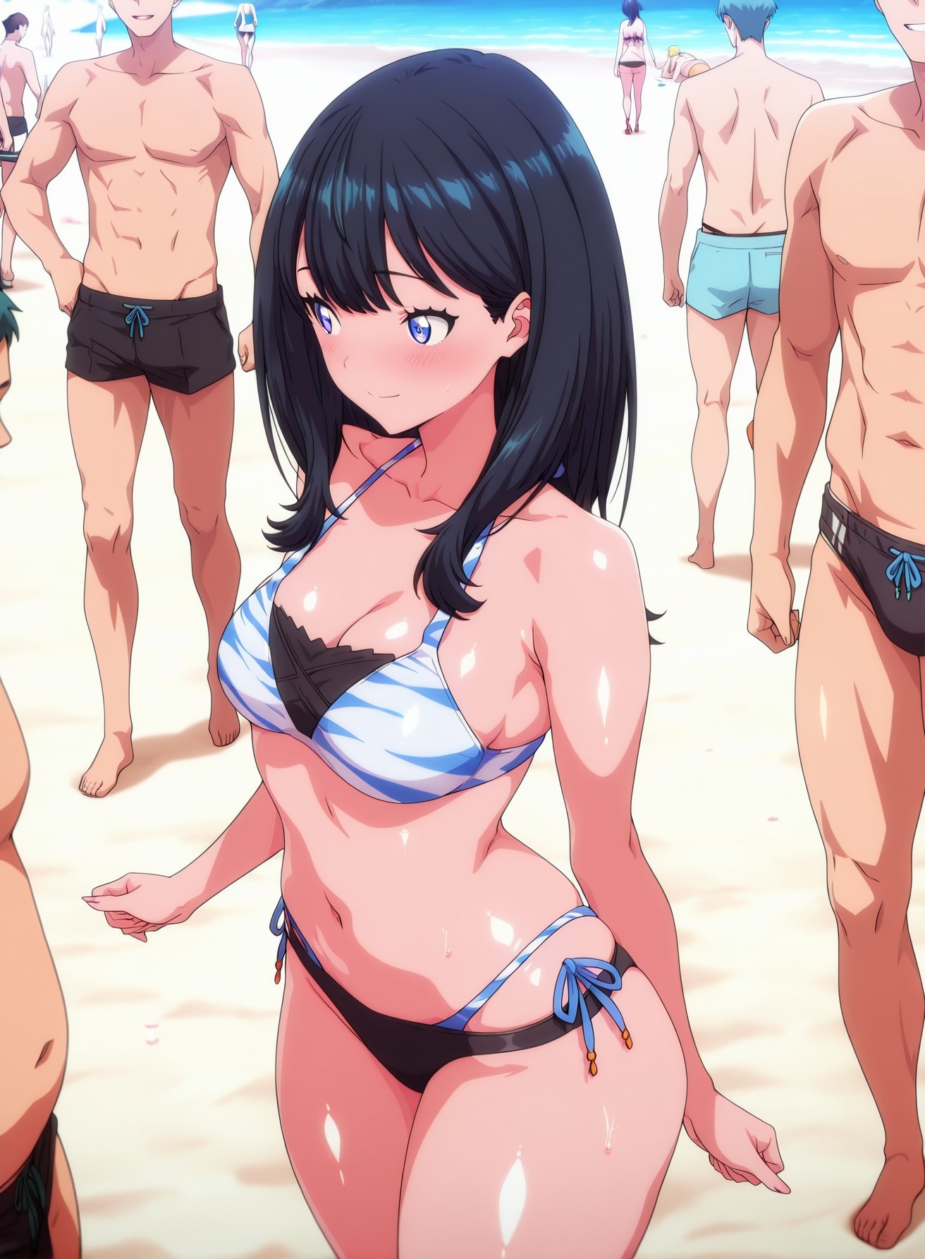 AI 생성 애니메이션 소녀 - SSSS.GRIDMAN 宝多六花: 학생복 타이트 의상 177P
