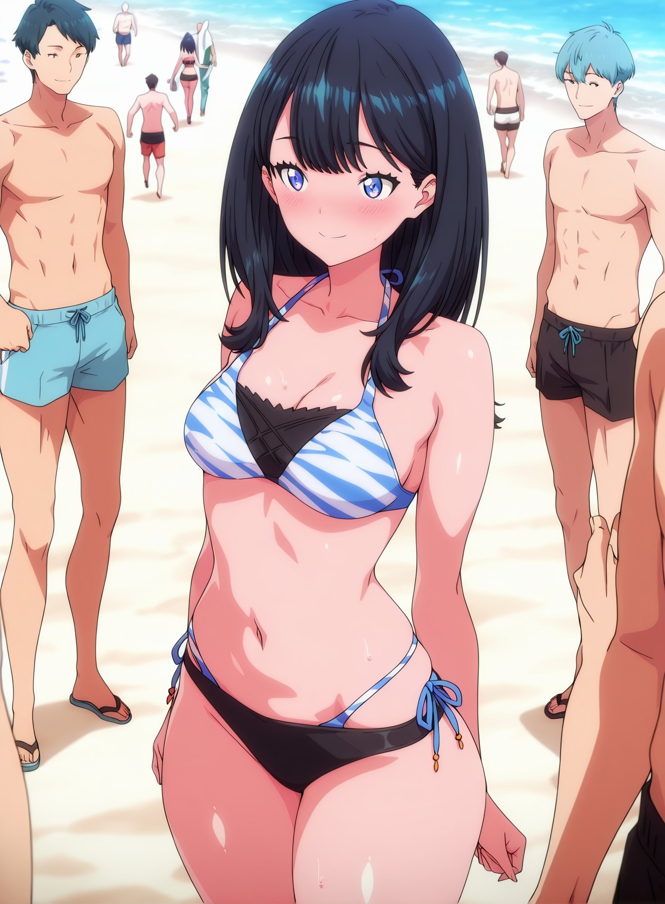 AI 생성 애니메이션 소녀 - SSSS.GRIDMAN 宝多六花: 학생복 타이트 의상 177P
