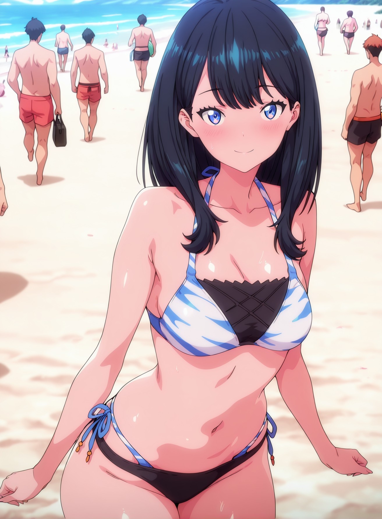 AI 생성 애니메이션 소녀 - SSSS.GRIDMAN 宝多六花: 학생복 타이트 의상 177P