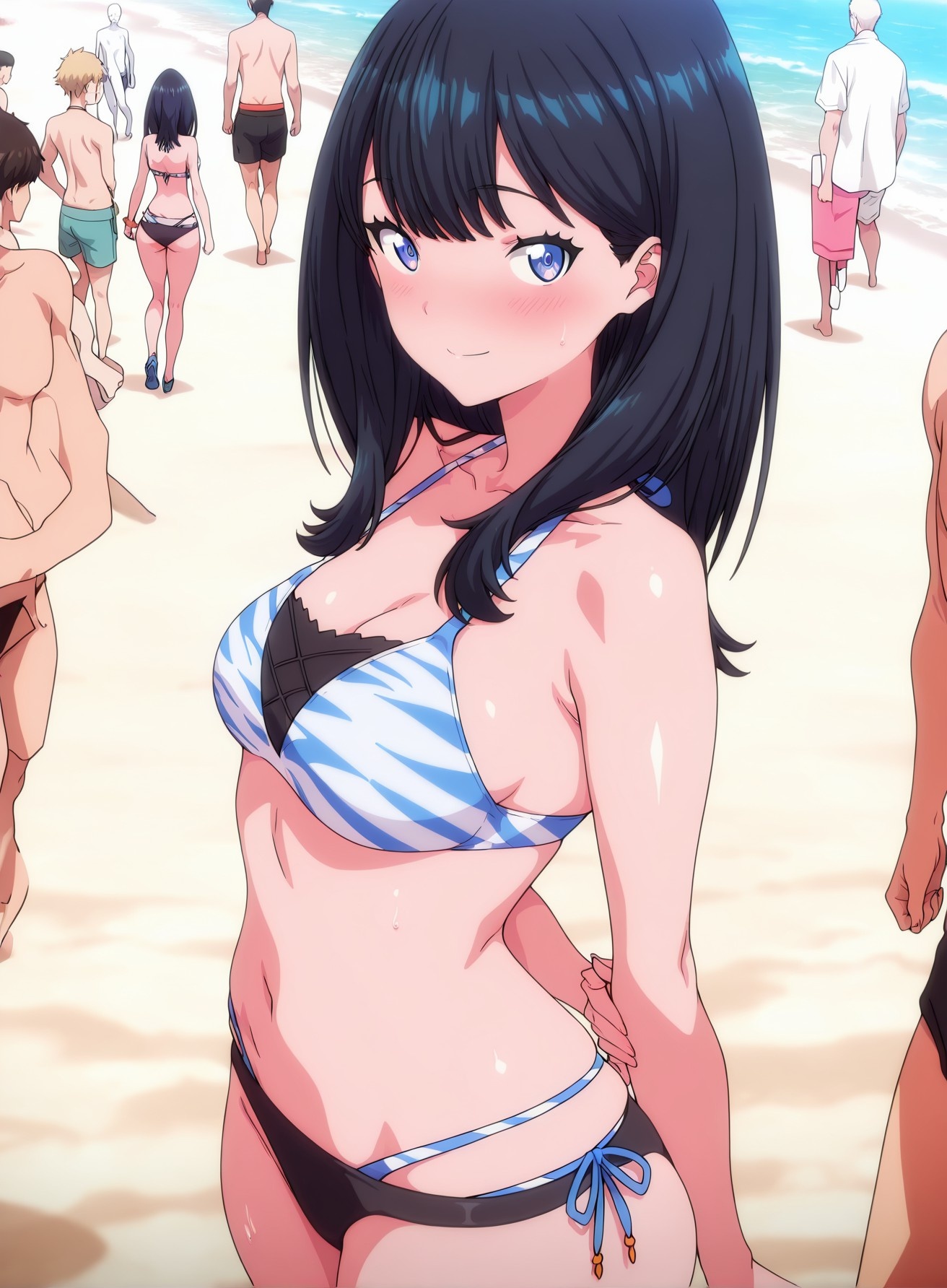 AI 생성 애니메이션 소녀 - SSSS.GRIDMAN 宝多六花: 학생복 타이트 의상 177P