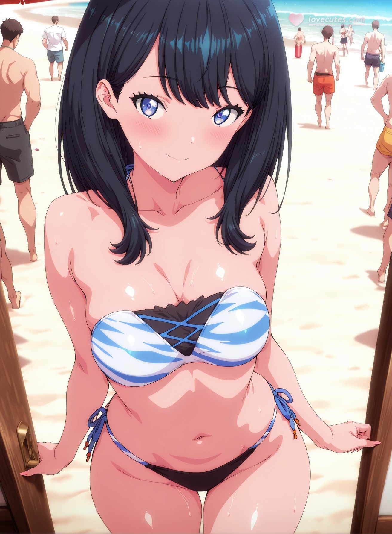 AI 생성 애니메이션 소녀 - SSSS.GRIDMAN 宝多六花: 학생복 타이트 의상 177P