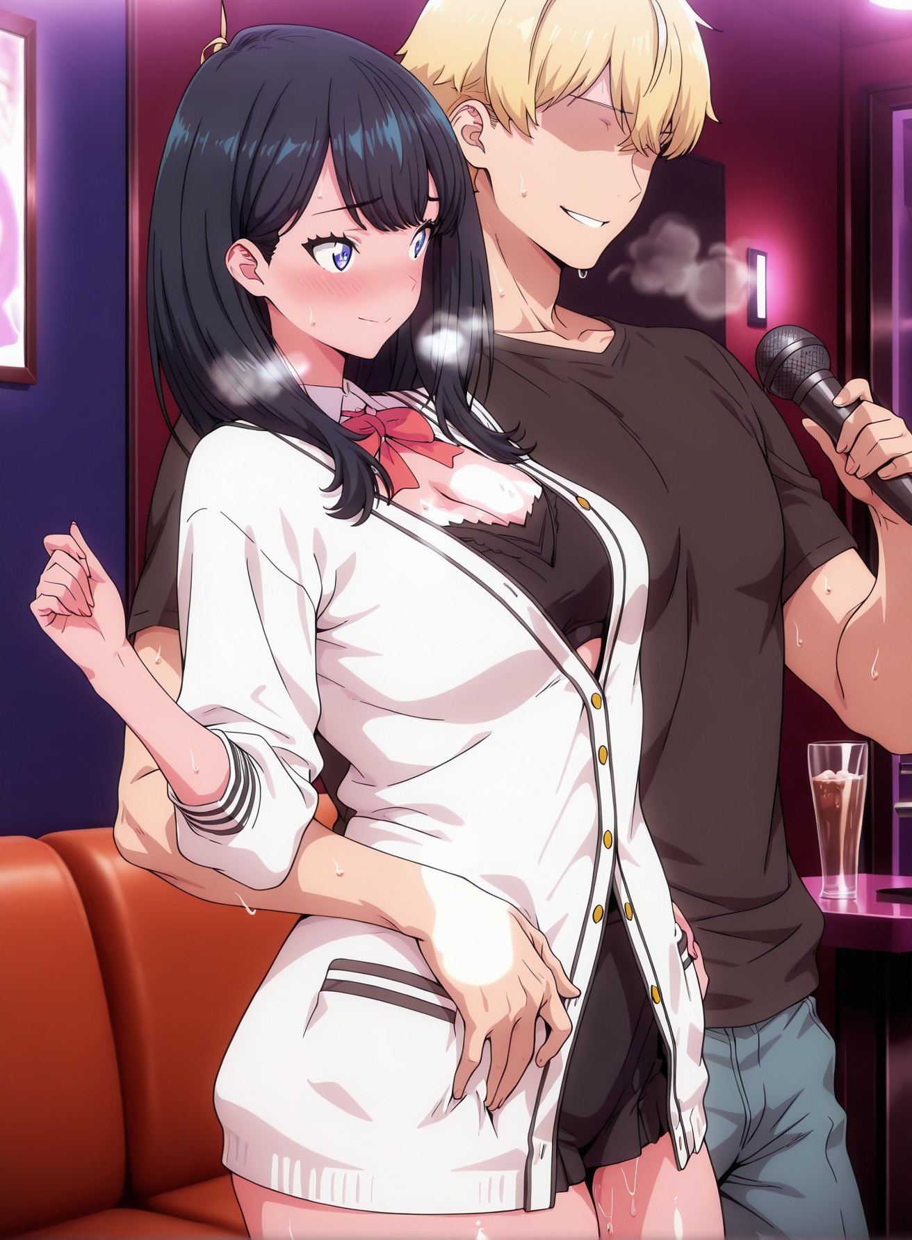 AI Generated Anime Girl - SSSS.GRIDMAN Rikka Takarada: Student Outfit Bodysuit Reveal 177P