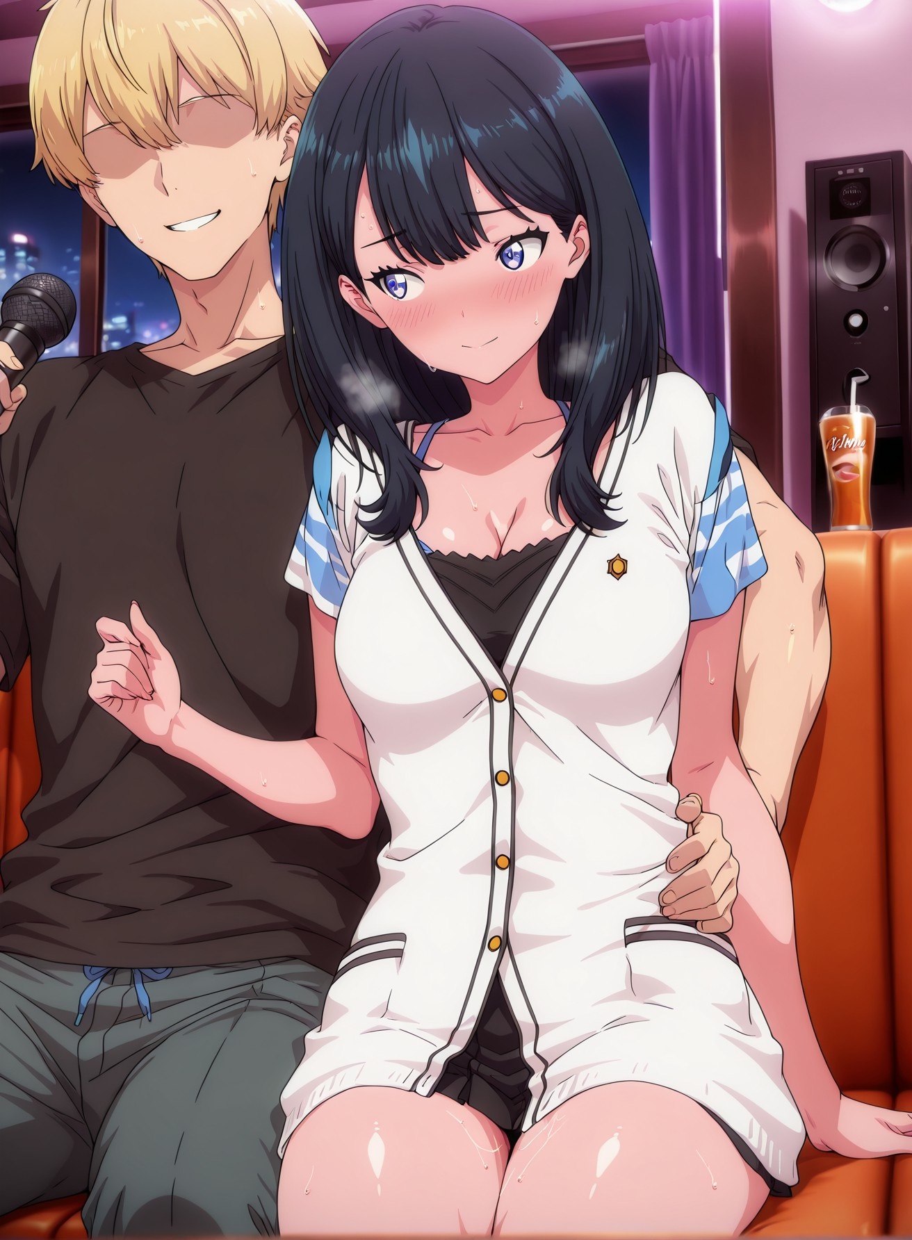 AI Generated Anime Girl - SSSS.GRIDMAN Rikka Takarada: Student Outfit Bodysuit Reveal 177P