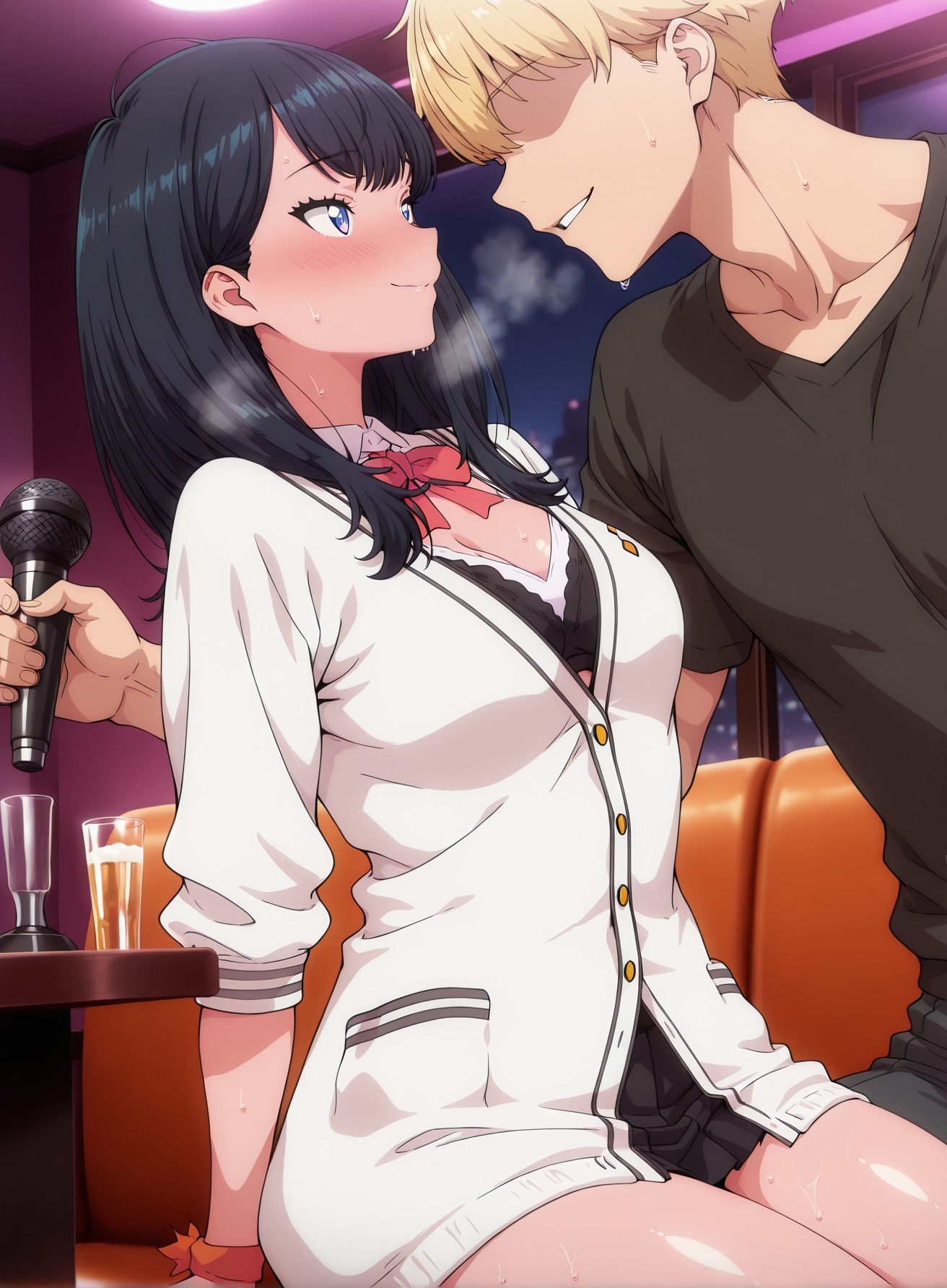 AI Generated Anime Girl - SSSS.GRIDMAN Rikka Takarada: Student Outfit Bodysuit Reveal 177P