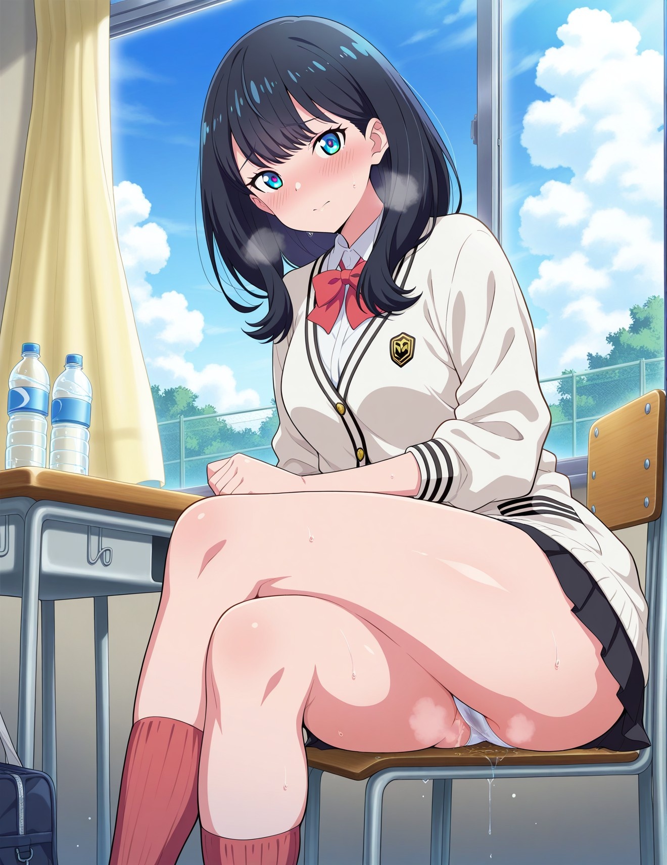 'Anime Girl Tạo Bởi AI - SSSS.GRIDMAN 宝多六花: Áo Học Sinh Lót Ren 252P'