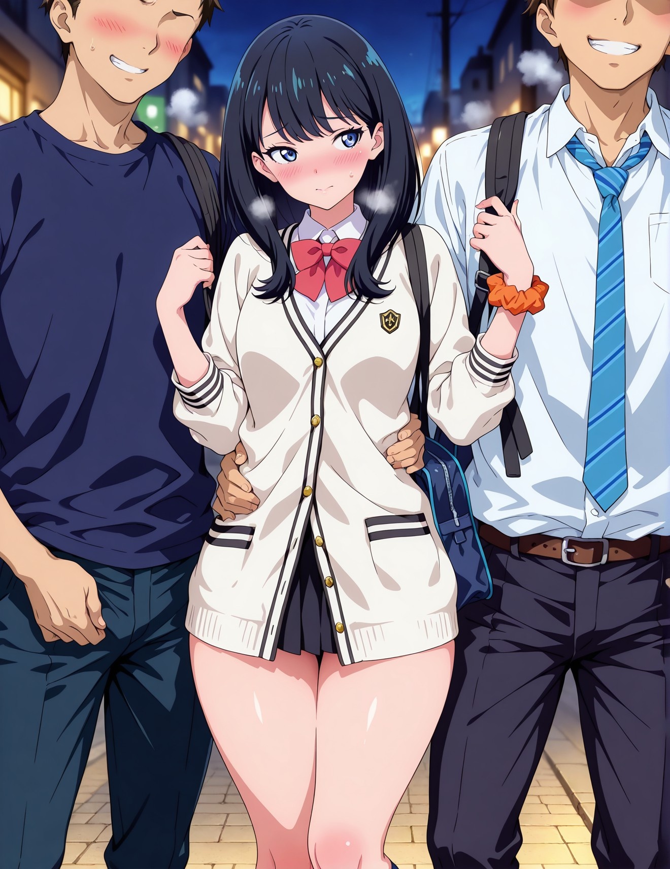 AI Generated Anime Girl - SSSS.GRIDMAN 宝多六花：学生装蕾丝内衣露穴 252P