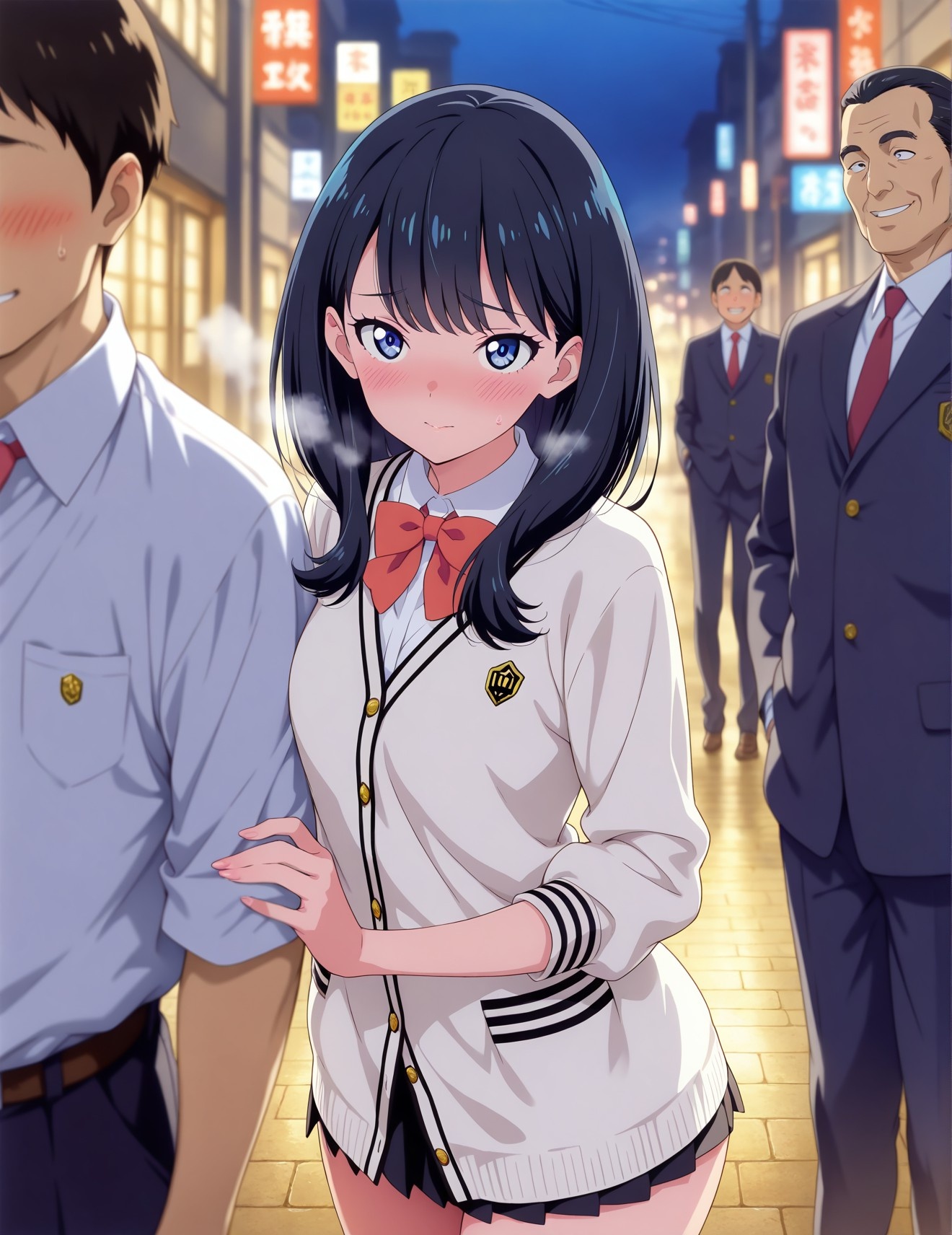 AI Generated Anime Girl - SSSS.GRIDMAN 宝多六花：学生装蕾丝内衣露穴 252P