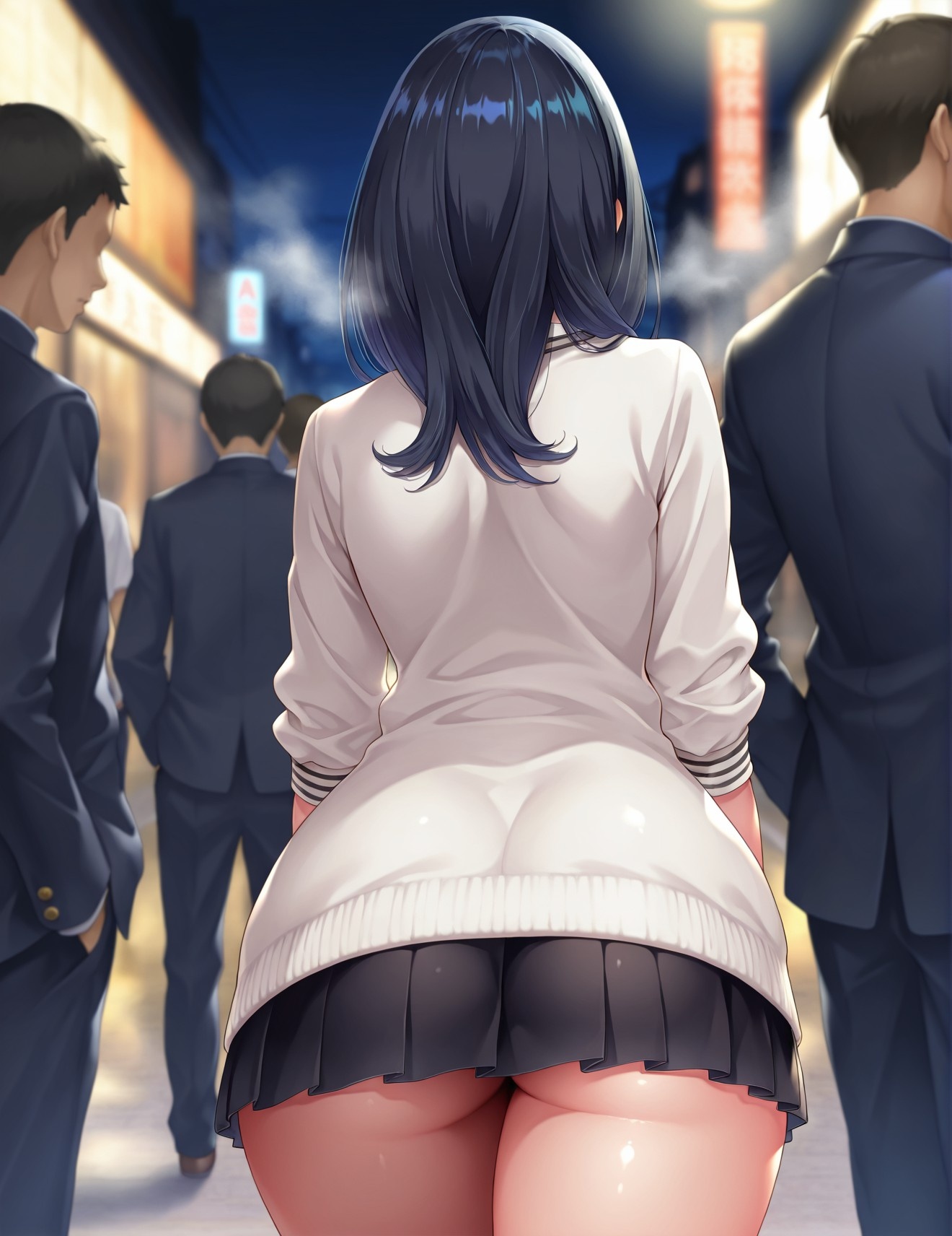 AI Generated Anime Girl - SSSS.GRIDMAN 宝多六花：学生装蕾丝内衣露穴 252P
