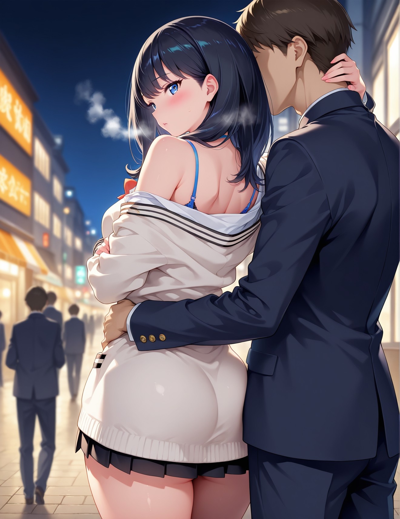 'Anime Girl Tạo Bởi AI - SSSS.GRIDMAN 宝多六花: Áo Học Sinh Lót Ren 252P'