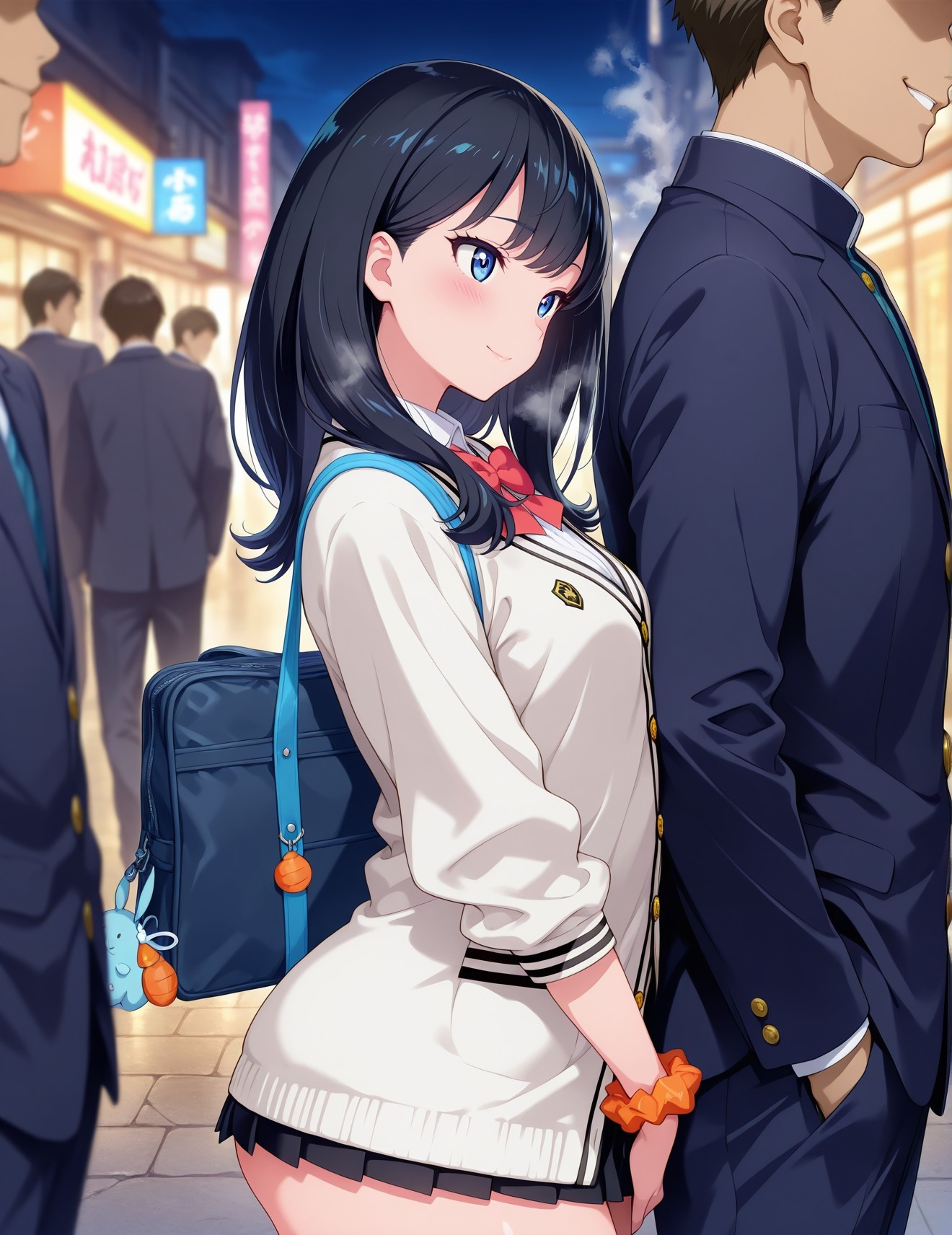 'Anime Girl Tạo Bởi AI - SSSS.GRIDMAN 宝多六花: Áo Học Sinh Lót Ren 252P'