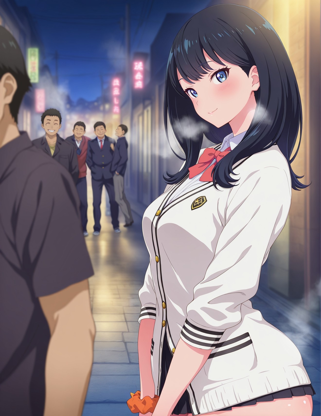'Anime Girl Tạo Bởi AI - SSSS.GRIDMAN 宝多六花: Áo Học Sinh Lót Ren 252P'