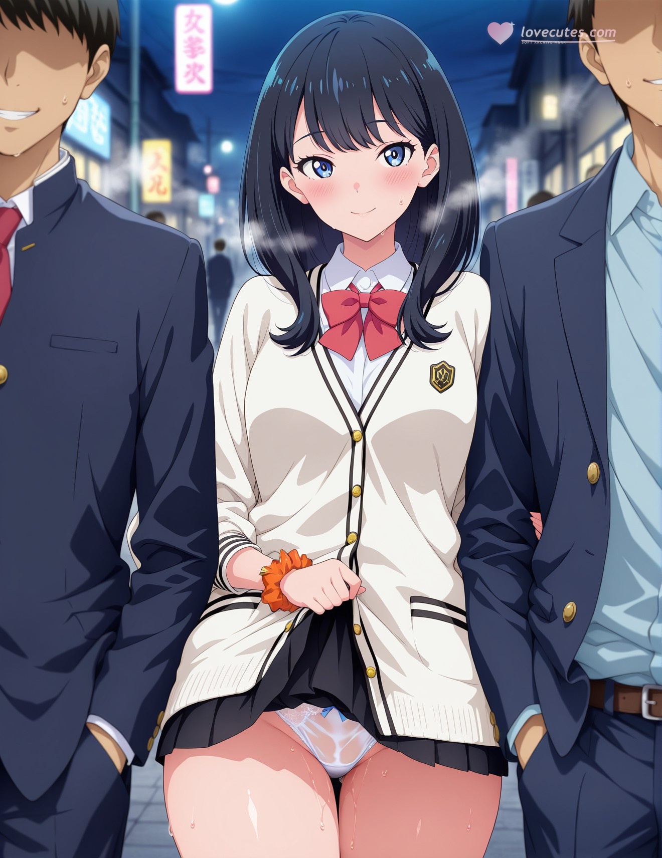 'Anime Girl Tạo Bởi AI - SSSS.GRIDMAN 宝多六花: Áo Học Sinh Lót Ren 252P'