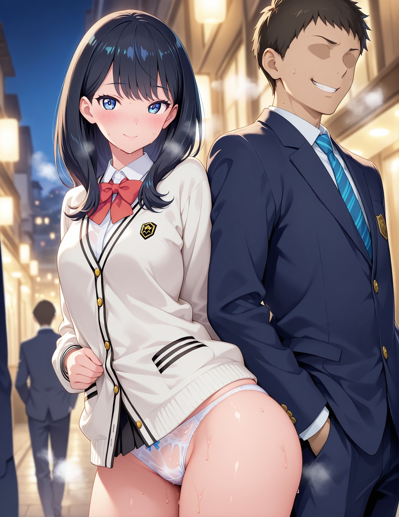 AI Generated Anime Girl - SSSS.GRIDMAN 宝多六花：学生装蕾丝内衣露穴 252P