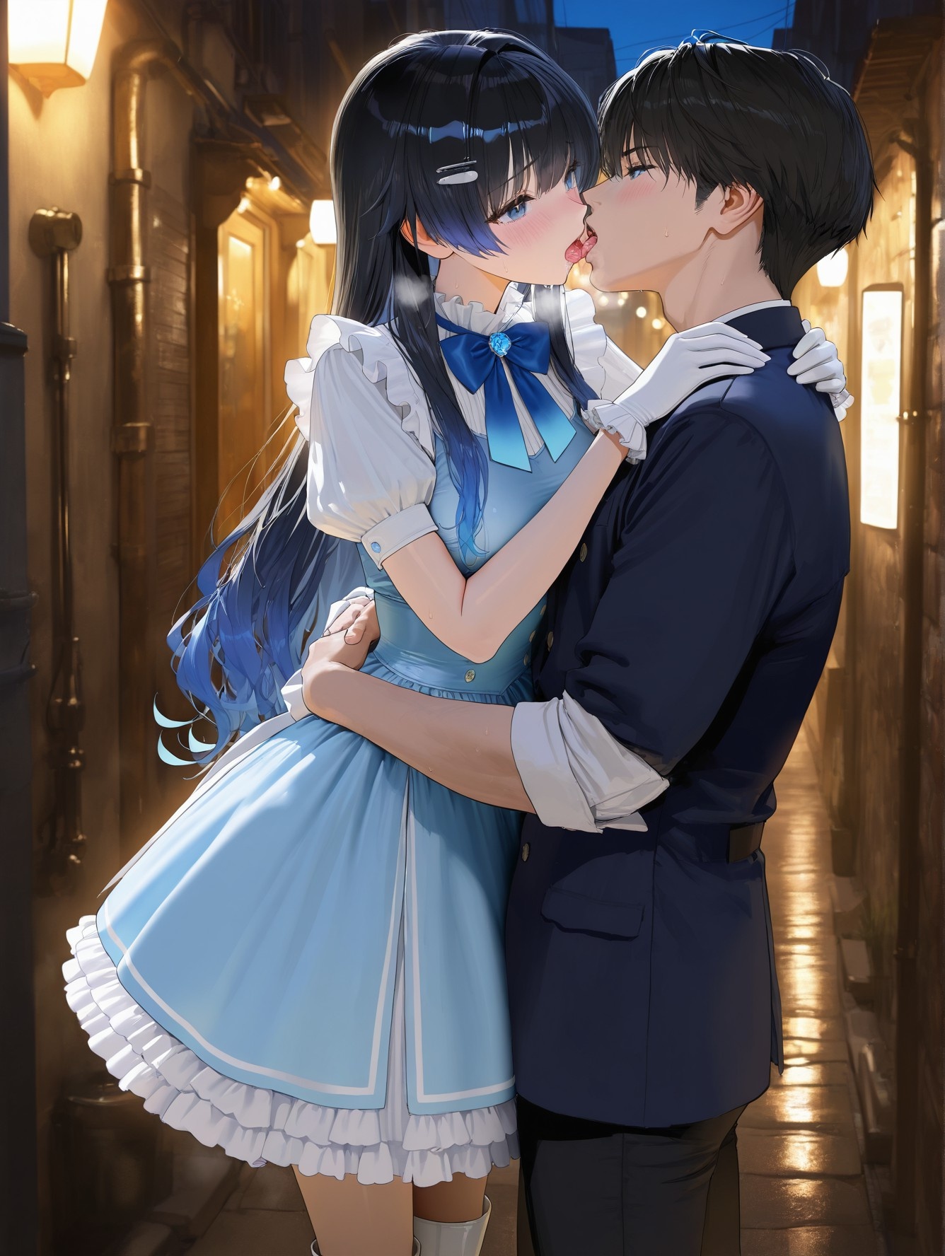 AI生成アニメ少女 - バーチャルYouTuber 七海うらら：黒ストッキングボディスーツ撮影164P