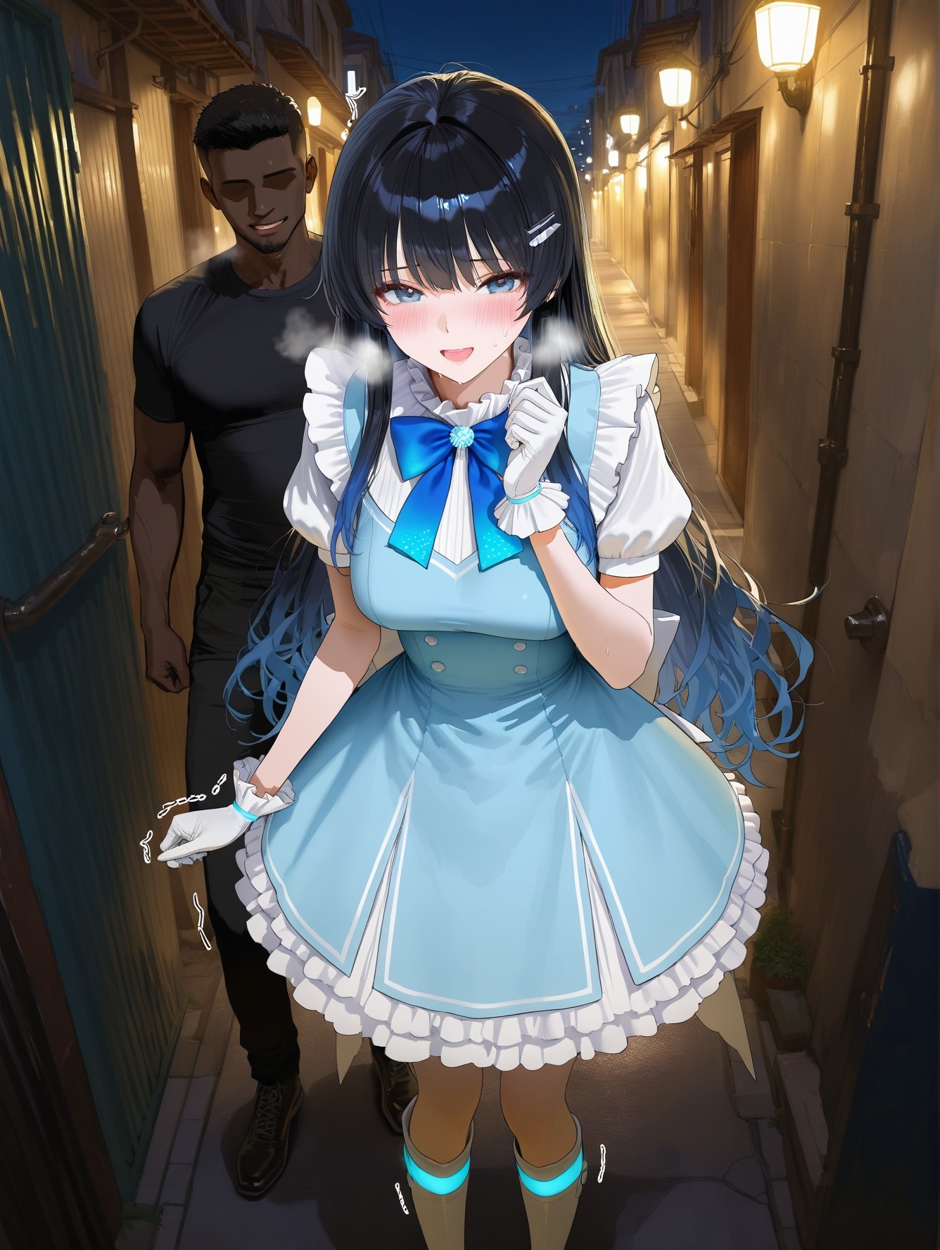 AI生成アニメ少女 - バーチャルYouTuber 七海うらら：黒ストッキングボディスーツ撮影164P