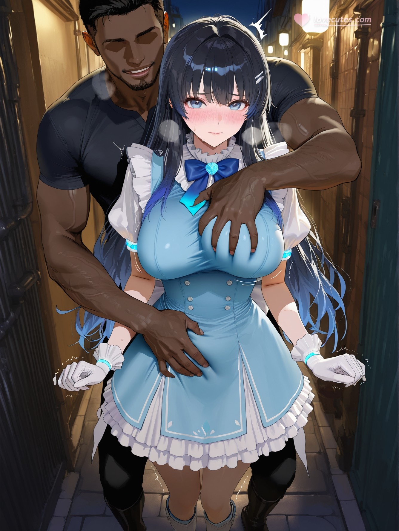 AI生成アニメ少女 - バーチャルYouTuber 七海うらら：黒ストッキングボディスーツ撮影164P