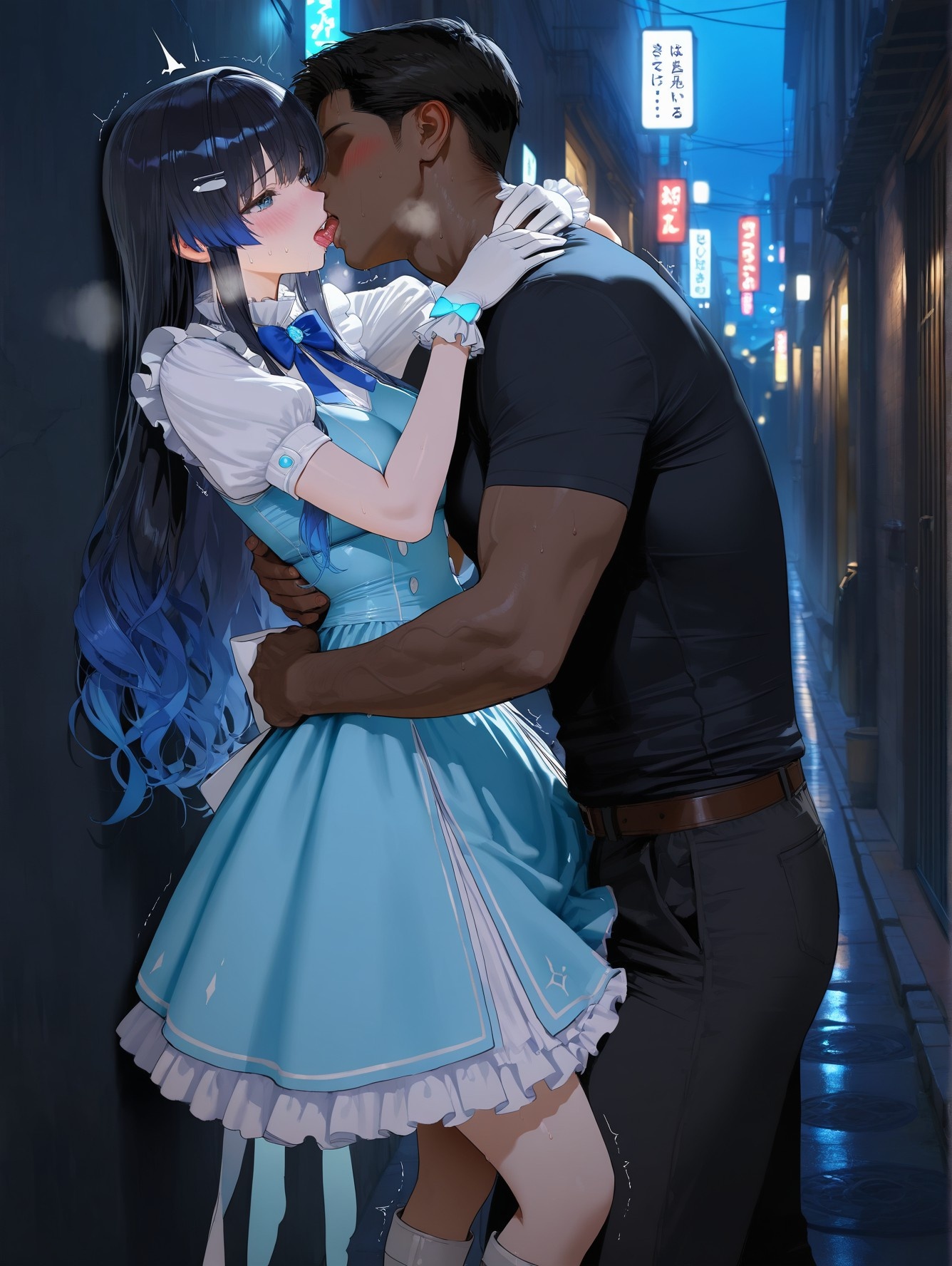 AI Generated Anime Girl - Virtual YouTuber 七海うらら：黑丝紧身衣床拍露穴 164P