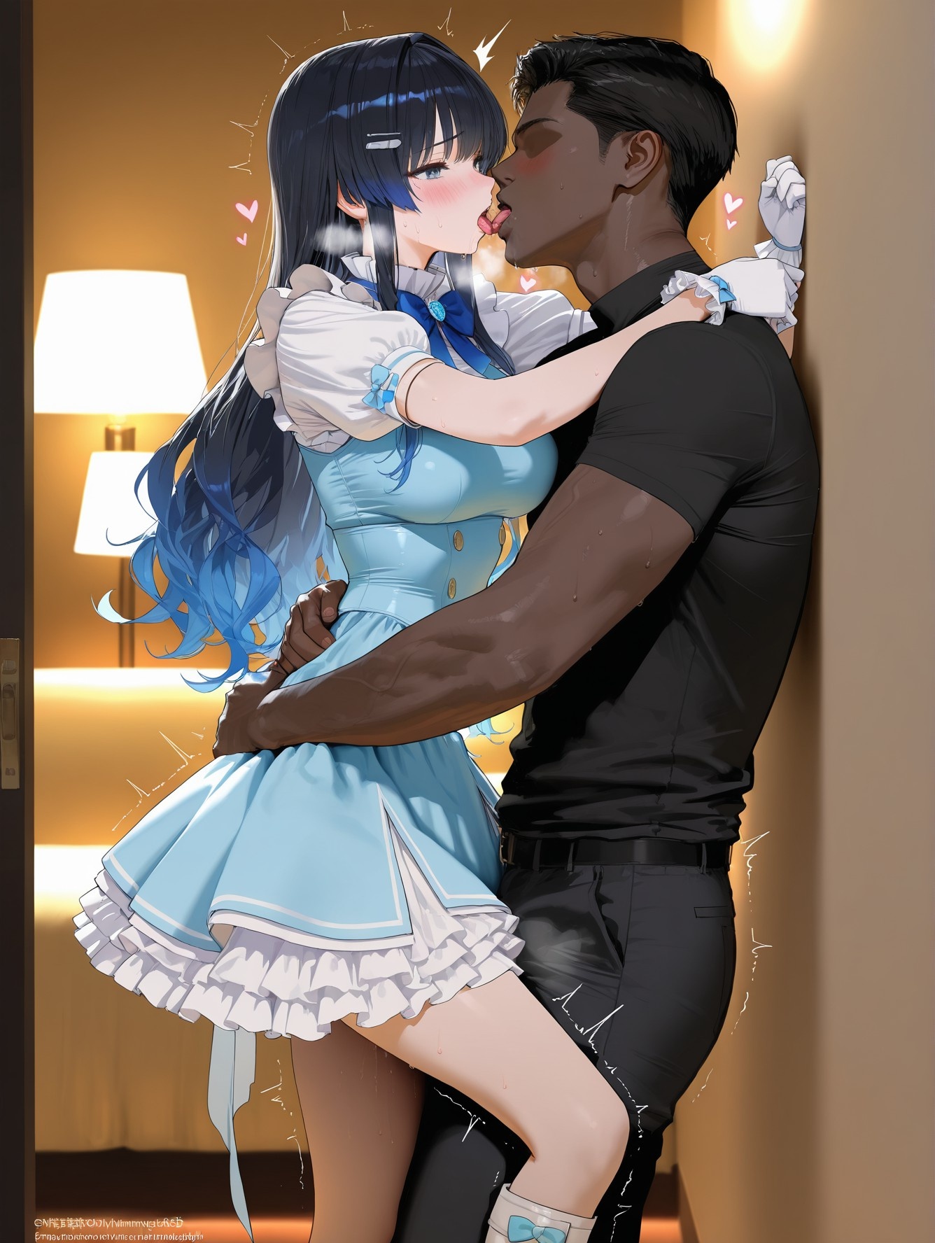 AI Generated Anime Girl - Virtual YouTuber 七海うらら：黑丝紧身衣床拍露穴 164P