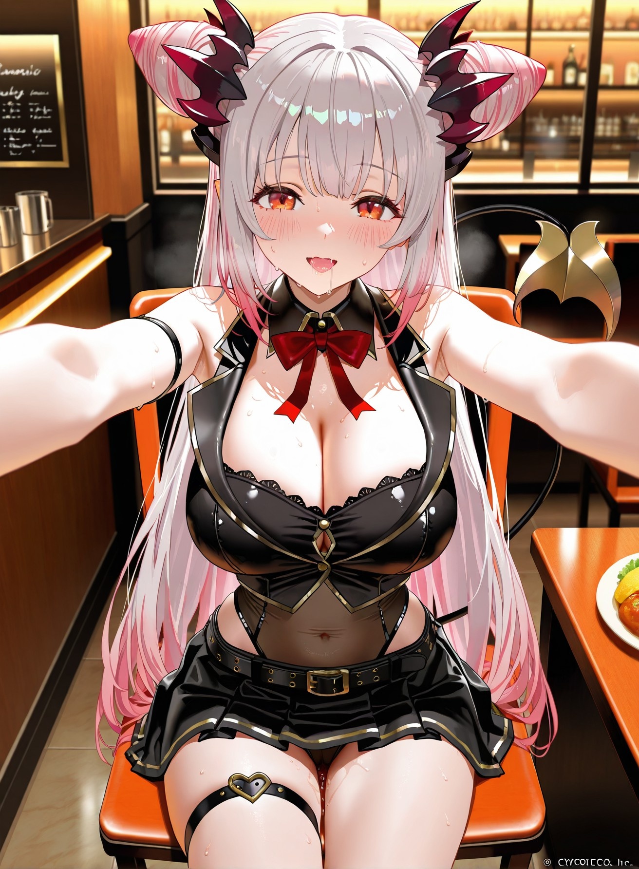 AI Generated Anime Girl - Virtual YouTuber Parta Suou：黑丝紧身衣露穴 261P